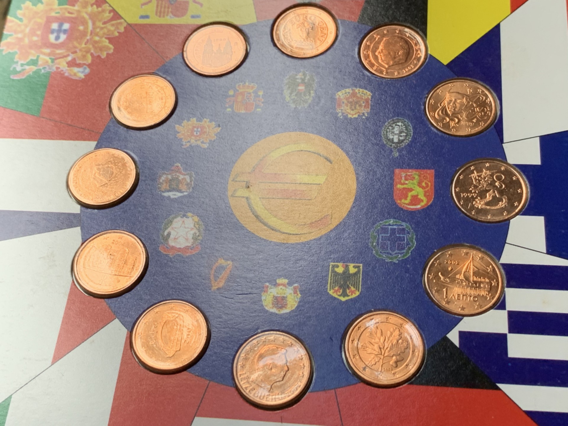 《竞宝斋》第91场-本周日，周一2场连拍（全场不限金额包邮） 新加坡 1元币钞套装+十二国欧分套币