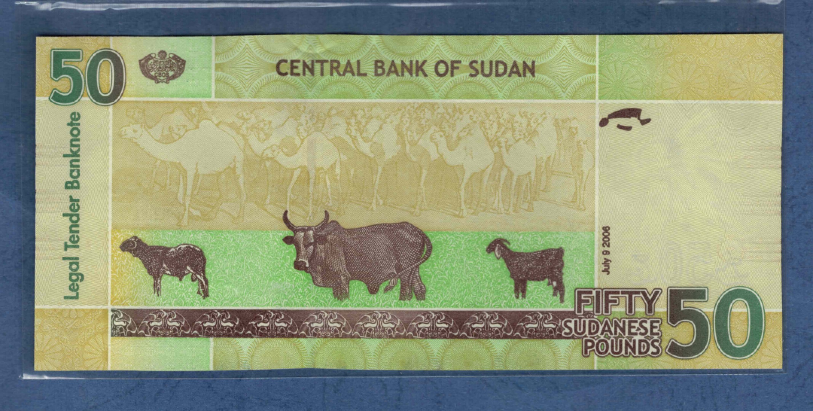 苏丹50镑 2006年 无47 非洲纸币 实物图 UNC