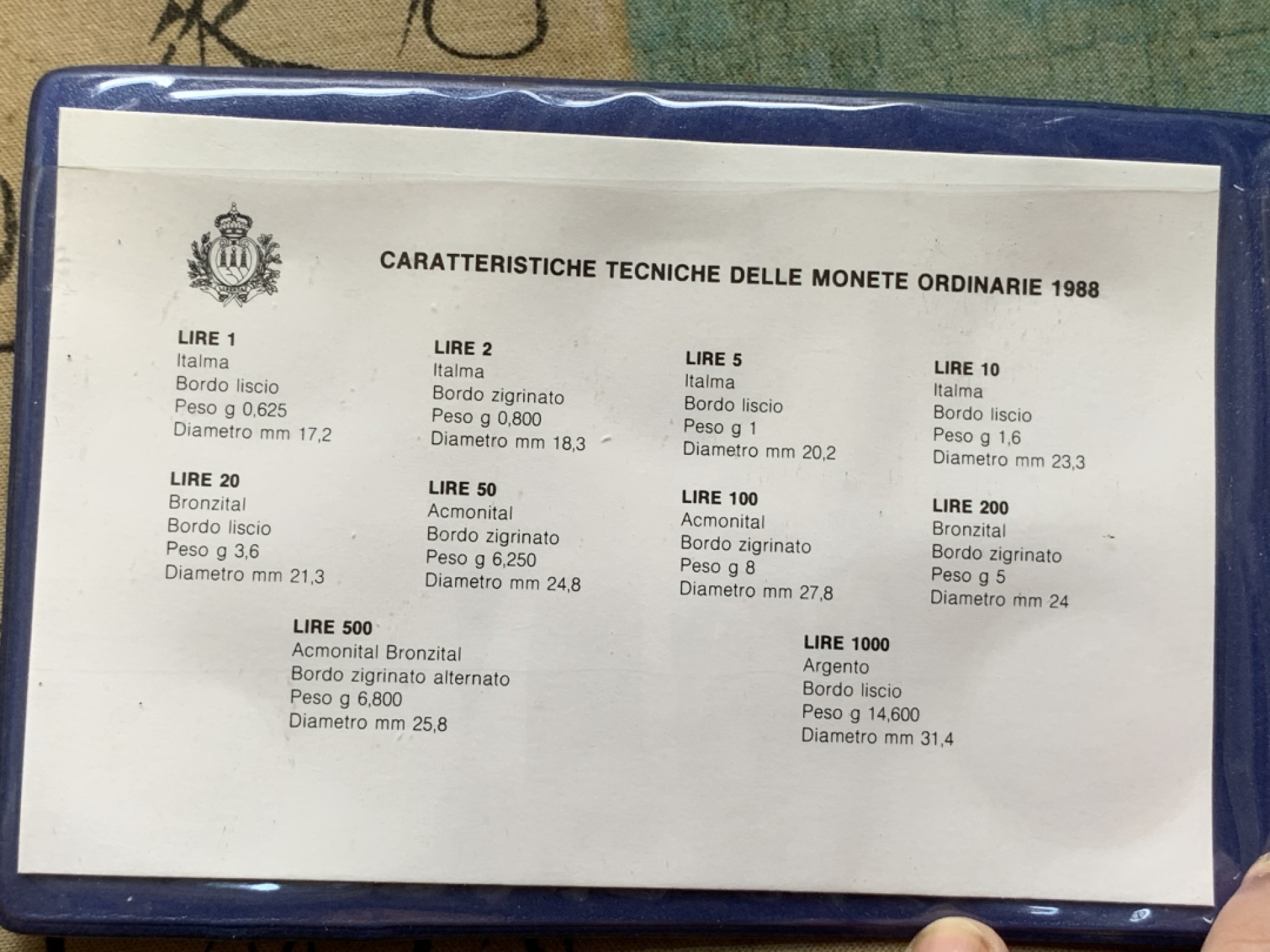 《竞宝斋》第91场-本周日，周一2场连拍（全场不限金额包邮） 圣马力诺1988年 哨塔系列 十枚套 其中最大枚1000里拉是银币
