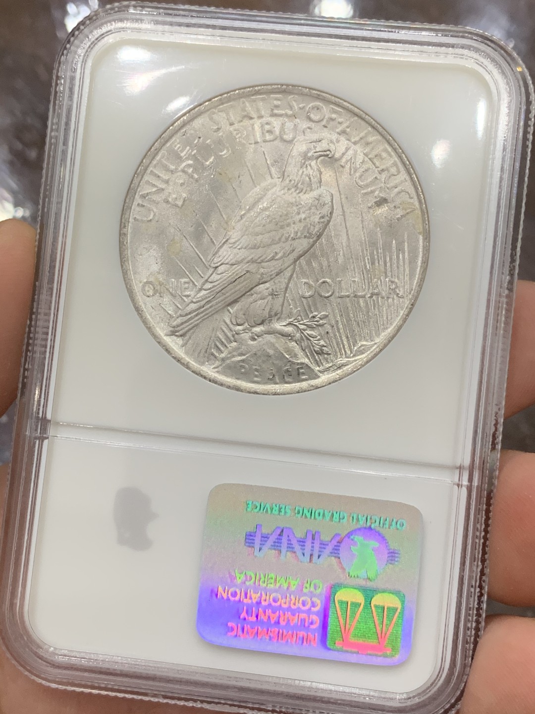 《竞宝斋》第91场-本周日，周一2场连拍（全场不限金额包邮） NGC MS64 1922年美国和平一元 六位数老盒保存十分完好