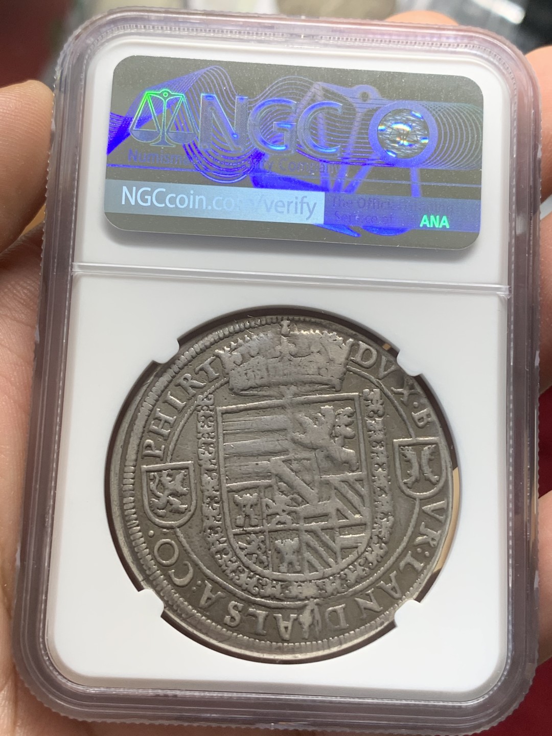 《竞宝斋》第91场-本周日，周一2场连拍（全场不限金额包邮） NGC-VF 奥地利1564年 斐迪南 神罗泰勒 大银币 少见品种