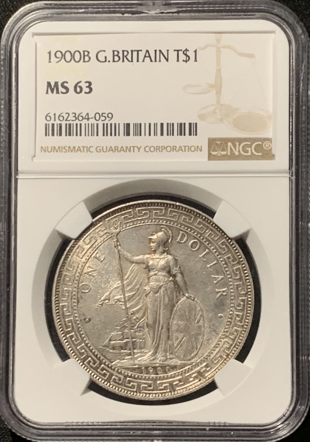 英国1900年B版贸易银元站洋壹圆银币NGC MS63 - 紫瑗钱币- 紫瑗钱币- 麦稀奇