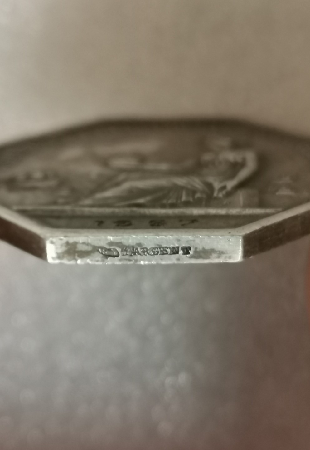 瓶子🏺第55期拍卖会 法国1957年贸易女神龙船JETON银质八角