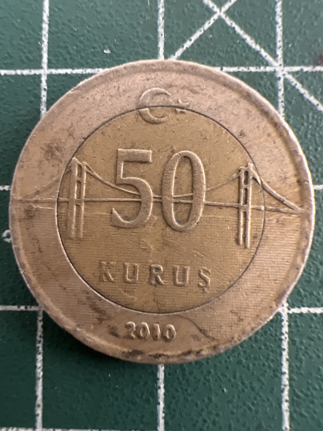 泡泡堂第七十五期  世界硬币纪念章邮票纸币专场（无押金，无佣金，捡漏，全场20包邮，偏远地区除外） 土耳其50库鲁双色