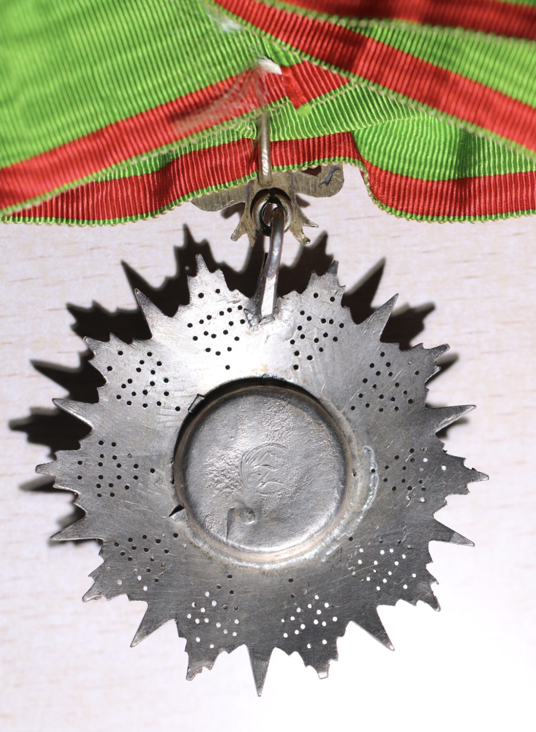 大猫徽章拍卖第201期 突尼斯光荣勋章 指挥官级 银质 珐琅部分修补