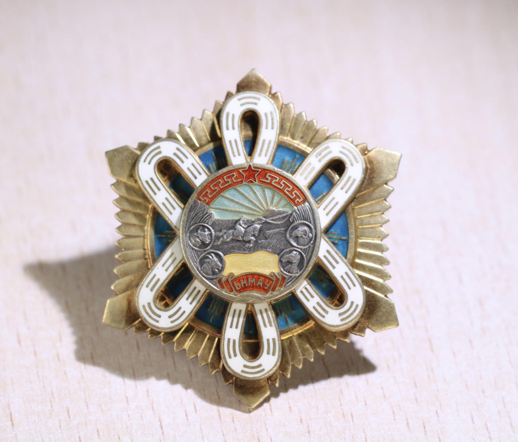 大猫徽章拍卖第201期 蒙古🇲🇳北极星勋章一对 好品银质