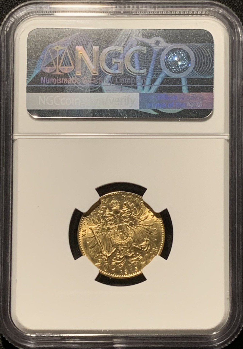 紫瑗钱币——第264期拍卖 奥地利 1915年 弗朗茨·约瑟夫二世 20克朗 金币 NGC MS62