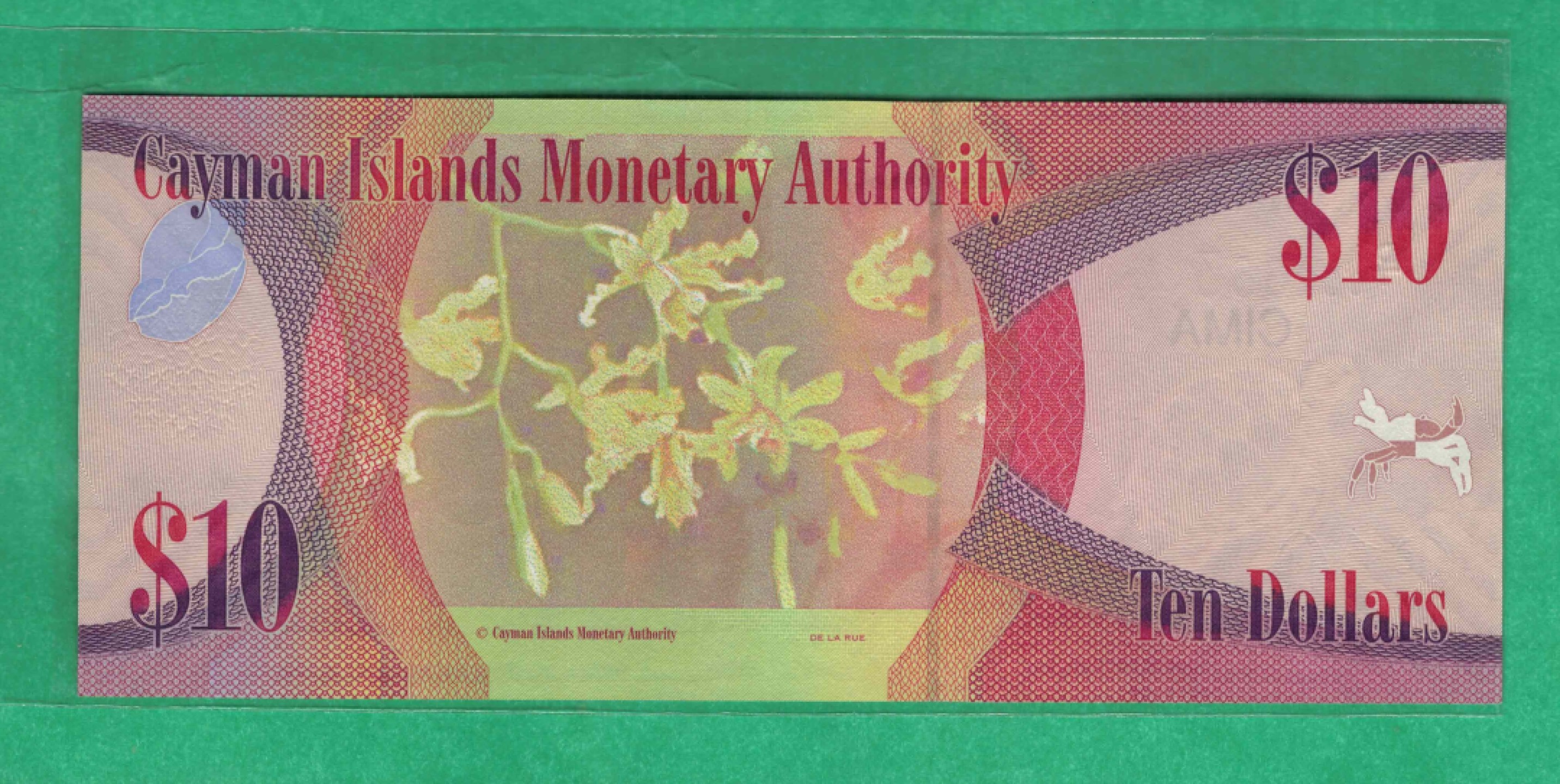 开曼群岛2010年(2011年)10元 D1冠 欧洲纸币 UNC  