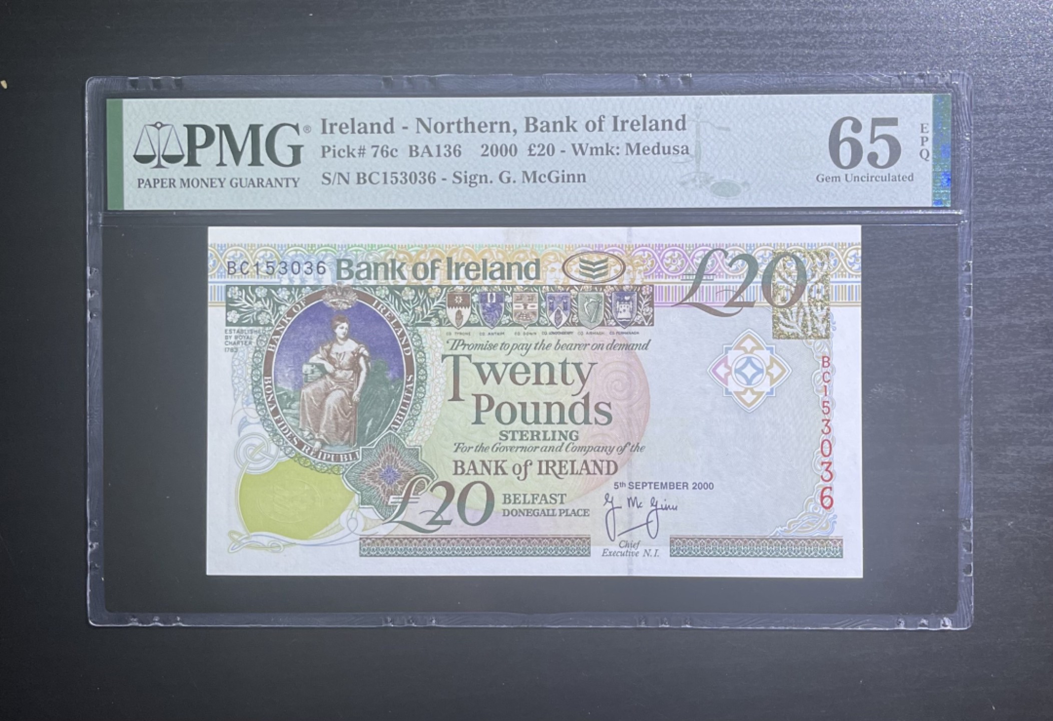 【丑猫0911】今晚7点整，自动快拍 2000年北爱尔兰20镑(无47城堡)