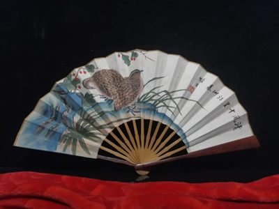 汪慎生花鸟扇子6把，双面工，画工精湛，实物拍摄（单个售价） - 汪慎生花鸟扇子6把，双面工，画工精湛，实物拍摄（单个售价）