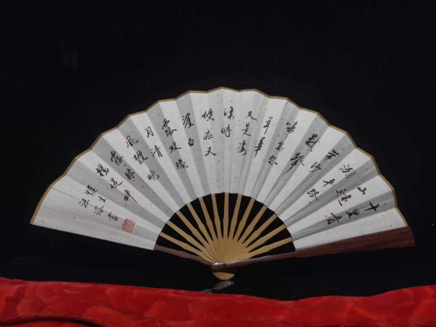 汪慎生花鸟扇子6把，双面工，画工精湛，实物拍摄（单个售价）