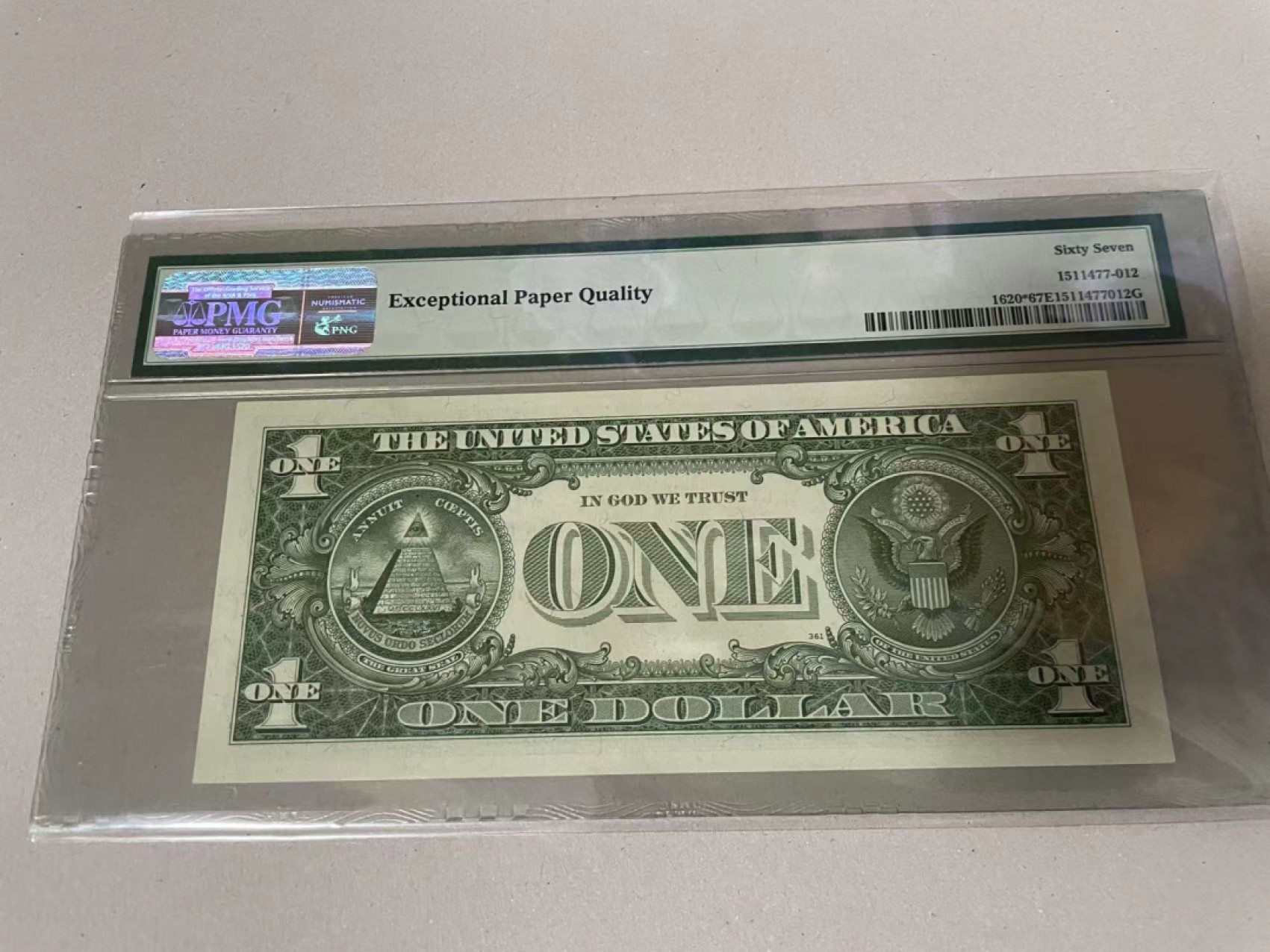 【Blue Auction】✨世界纸币精拍第221期 ——中秋前奏 美国 1957年1美金 补号 PMG67EPQ 