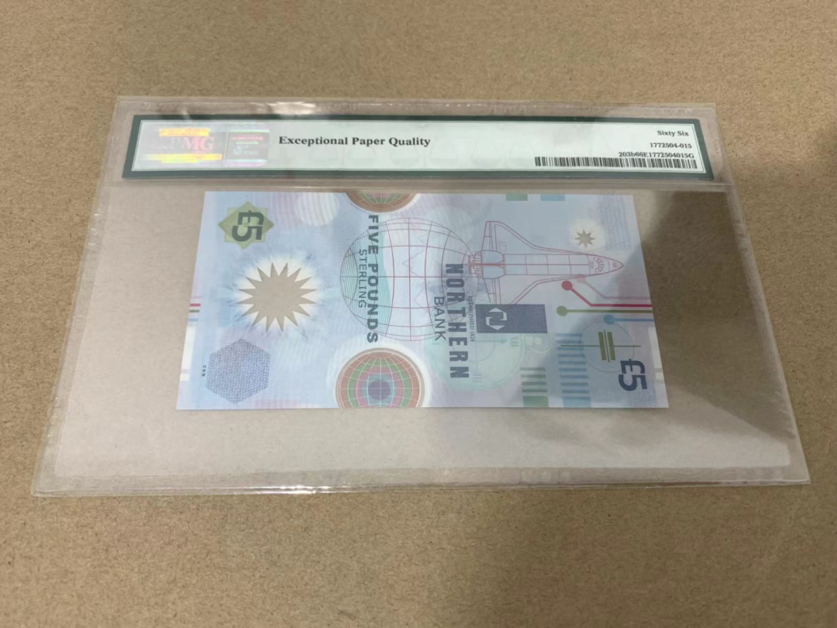 【Blue Auction】✨世界纸币精拍第221期 ——中秋前奏 【无47 88尾】北爱尔兰 2000年5镑 PMG66EPQ 纪念钞