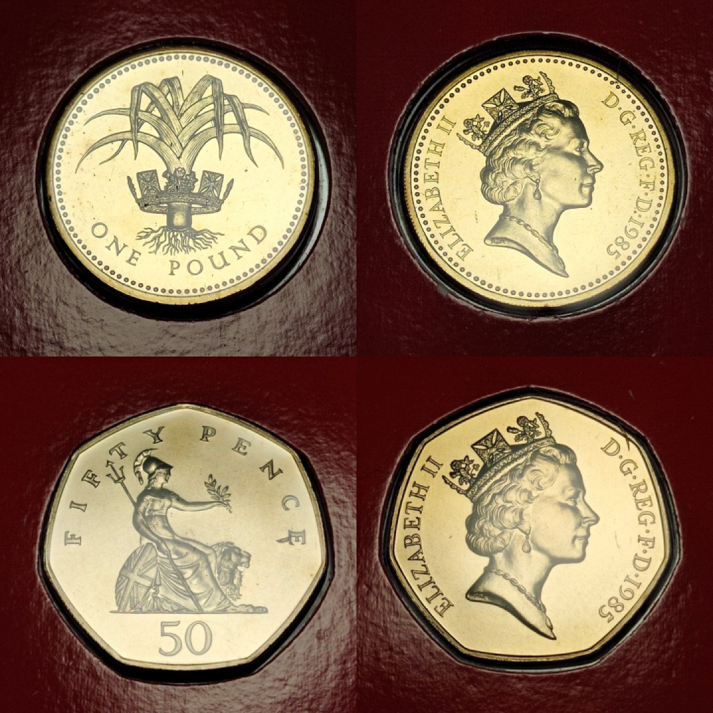 【丑猫0911】今晚7点整，自动快拍 85英国全套硬币(全新官封)