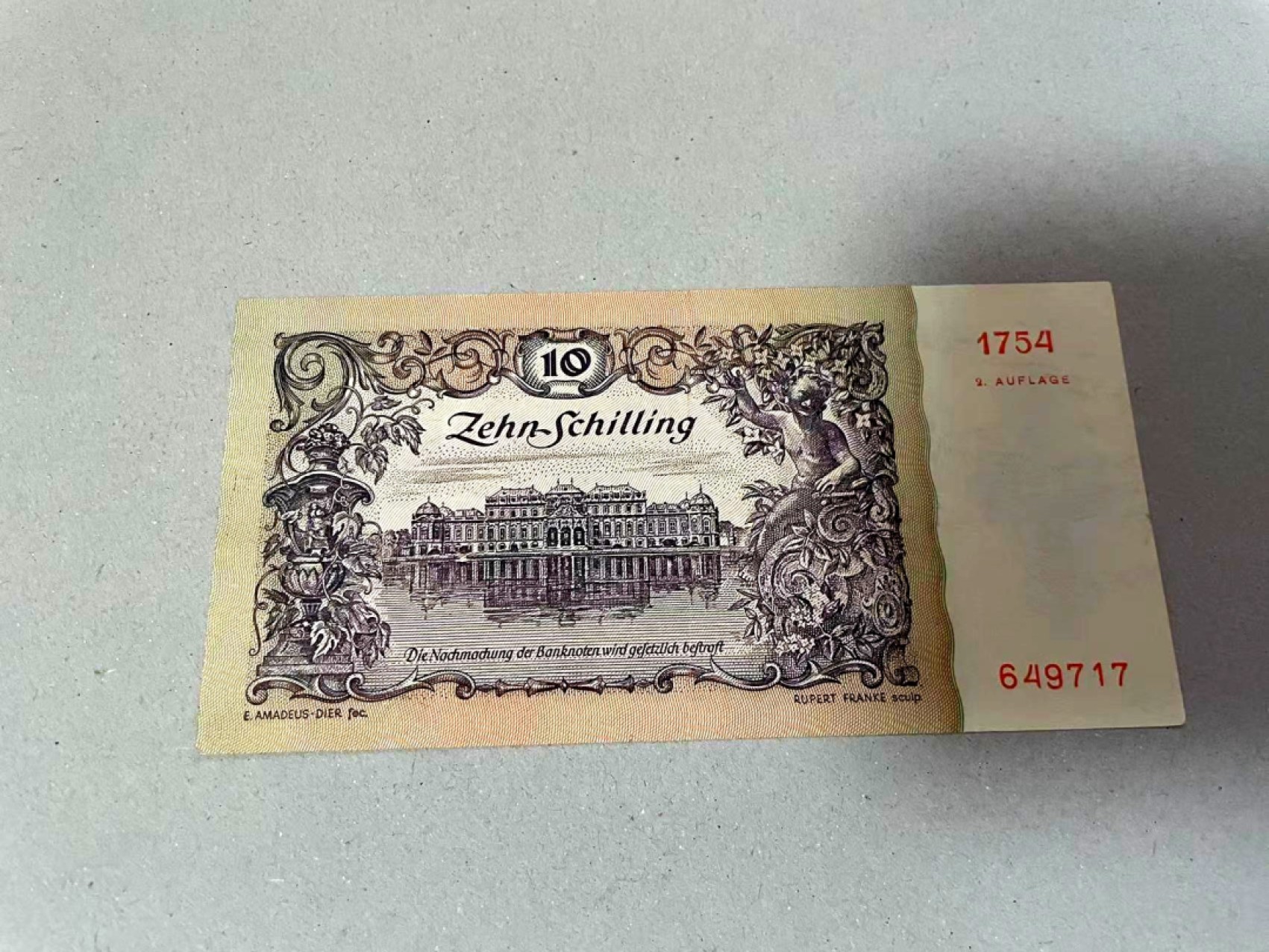 【Blue Auction】✨世界纸币精拍第221期 ——中秋前奏 奥地利 1950年10先令 AU品相 