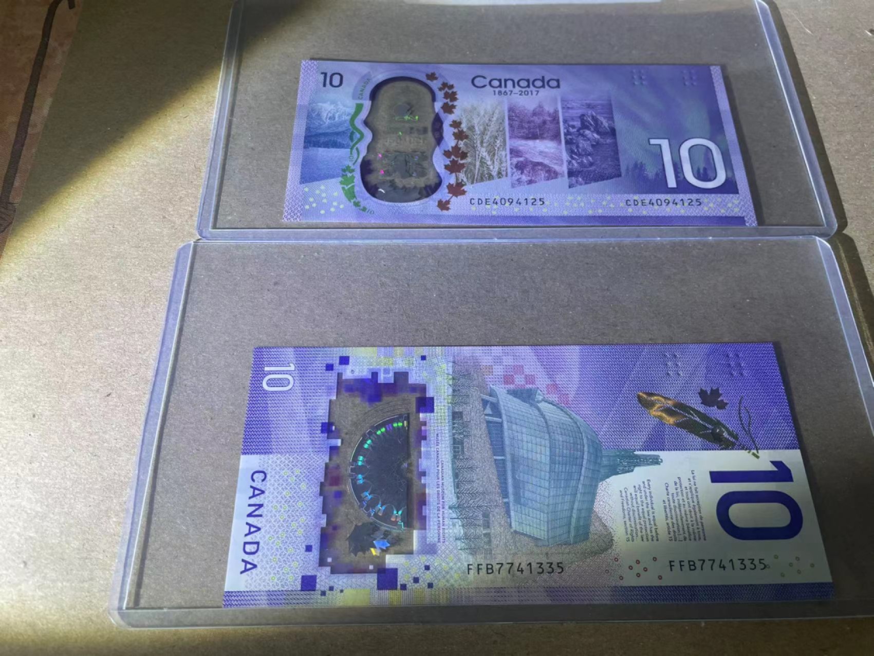 【Blue Auction】✨世界纸币精拍第221期 ——中秋前奏 【一组2张】加拿大 2017-18年10元 全新UNC