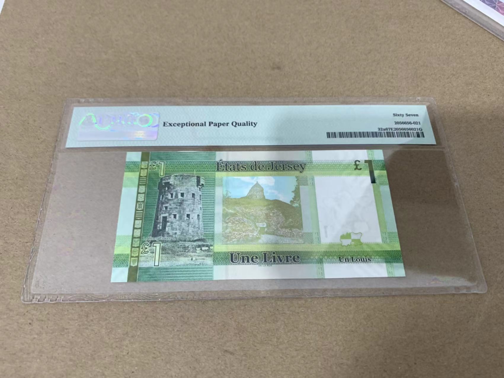 【Blue Auction】✨世界纸币精拍第221期 ——中秋前奏 【888豹子号 无47】泽西 2010年1镑 PMG67EPQ 女王