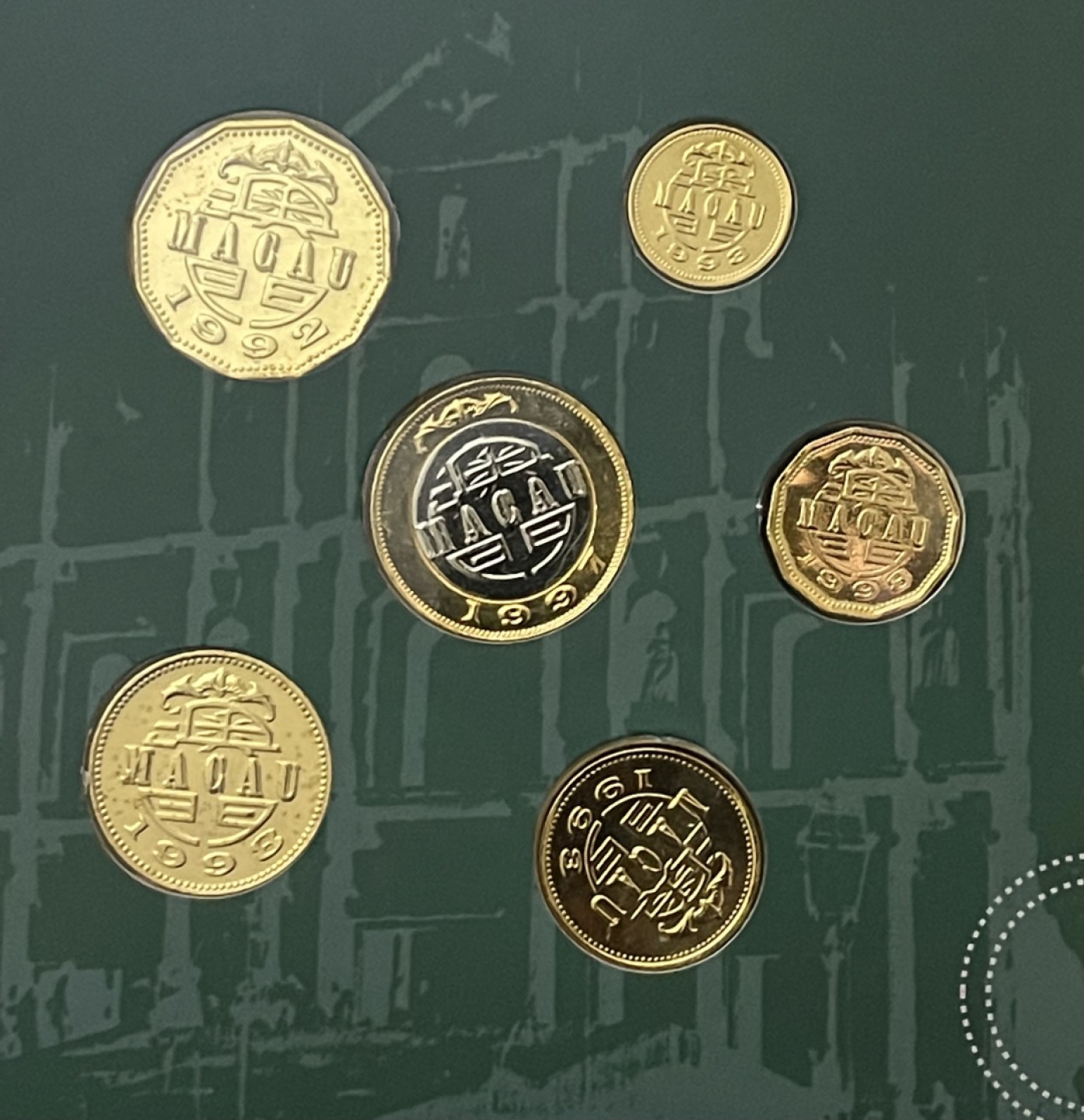 【丑猫0911】今晚7点整，自动快拍 99澳门回归套币普制(全新官封)