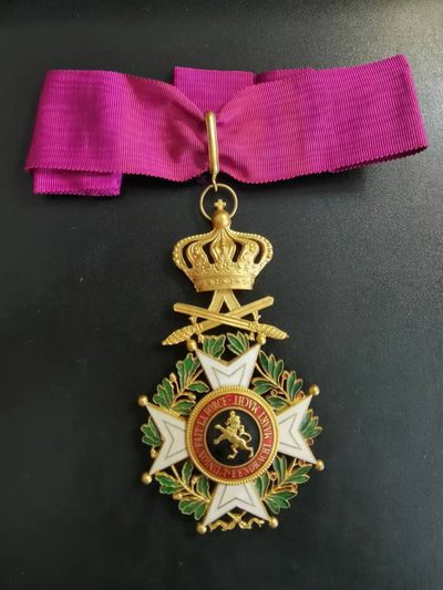 盛世勋华——号角文化勋章专场拍卖第48期 - 比利时军事版指挥官级利奥波德一世勋章 双语版 