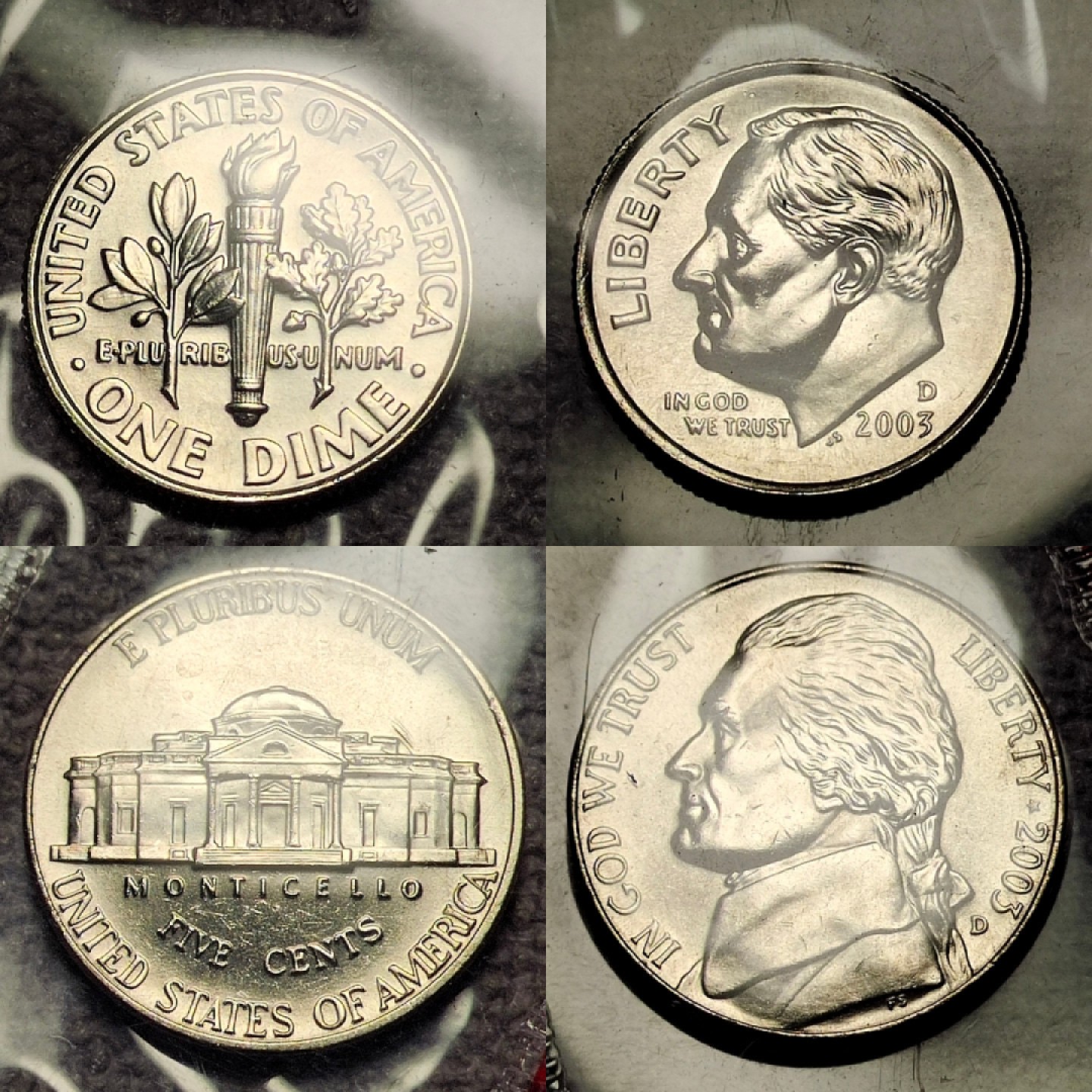 【丑猫0911】今晚7点整，自动快拍 03美国全套硬币(全新官封)-D厂