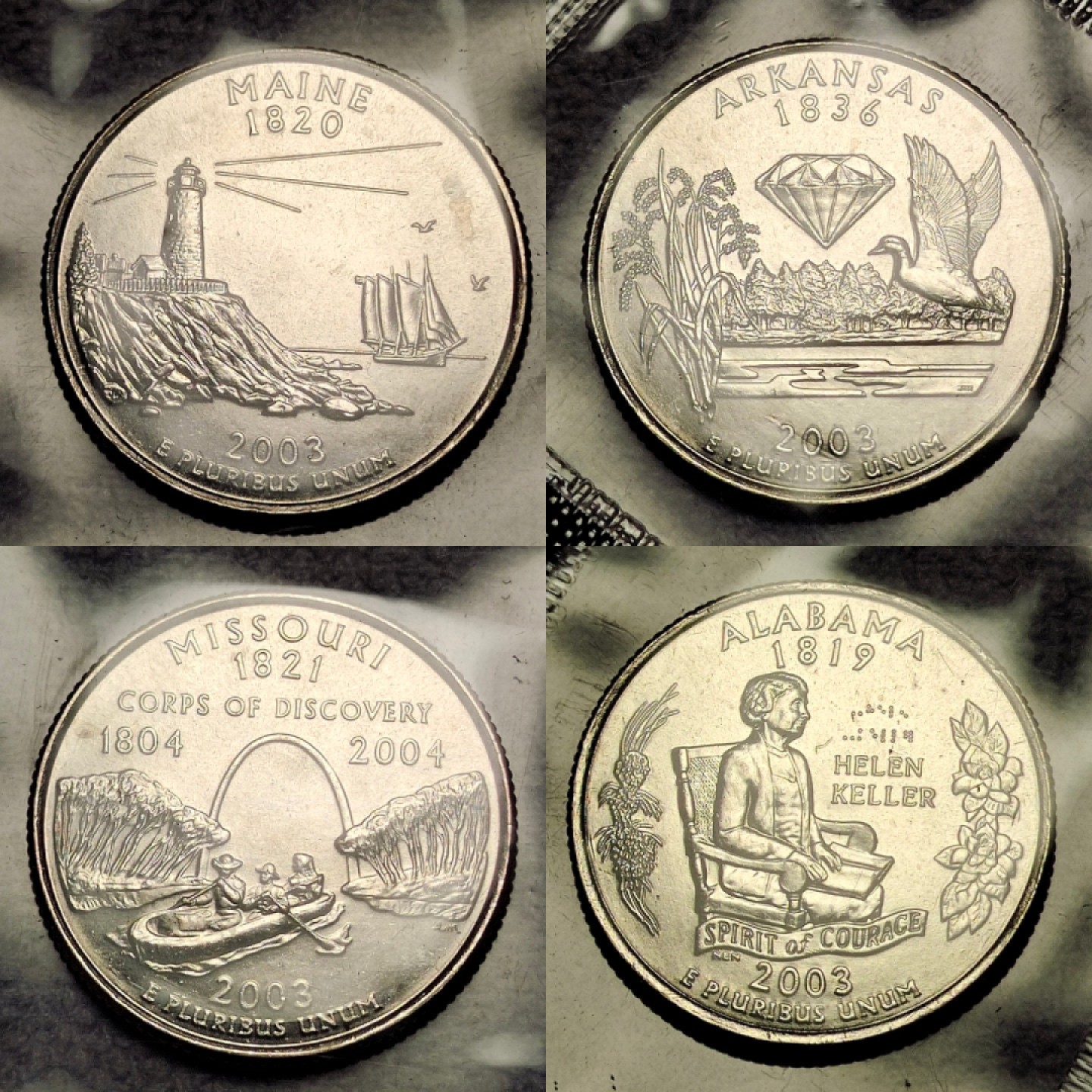 【丑猫0911】今晚7点整，自动快拍 03美国全套硬币(全新官封)-D厂