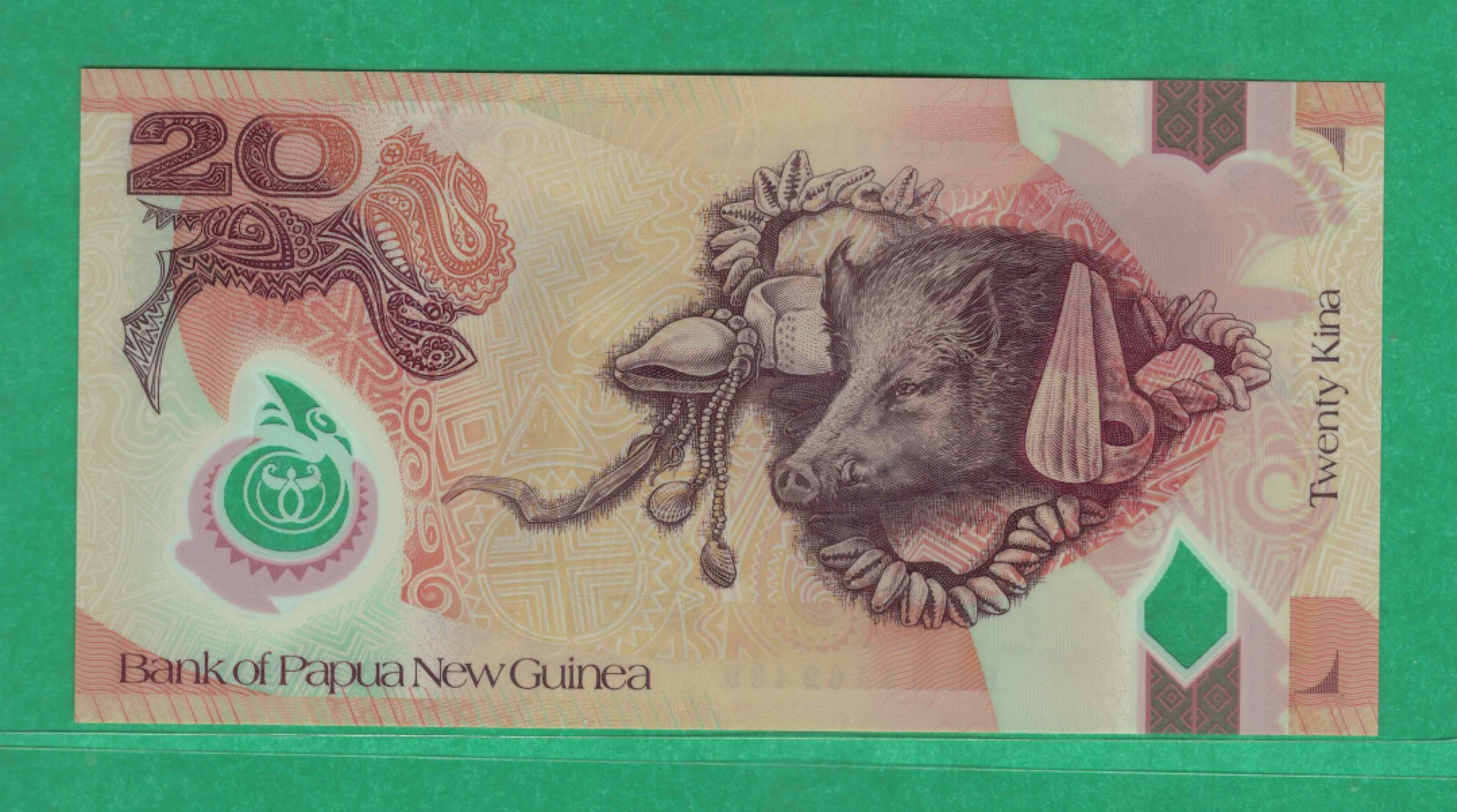 巴布亚新几内亚2015年20基那 塑料钞 纪念钞 大洋洲 实物图 UNC  