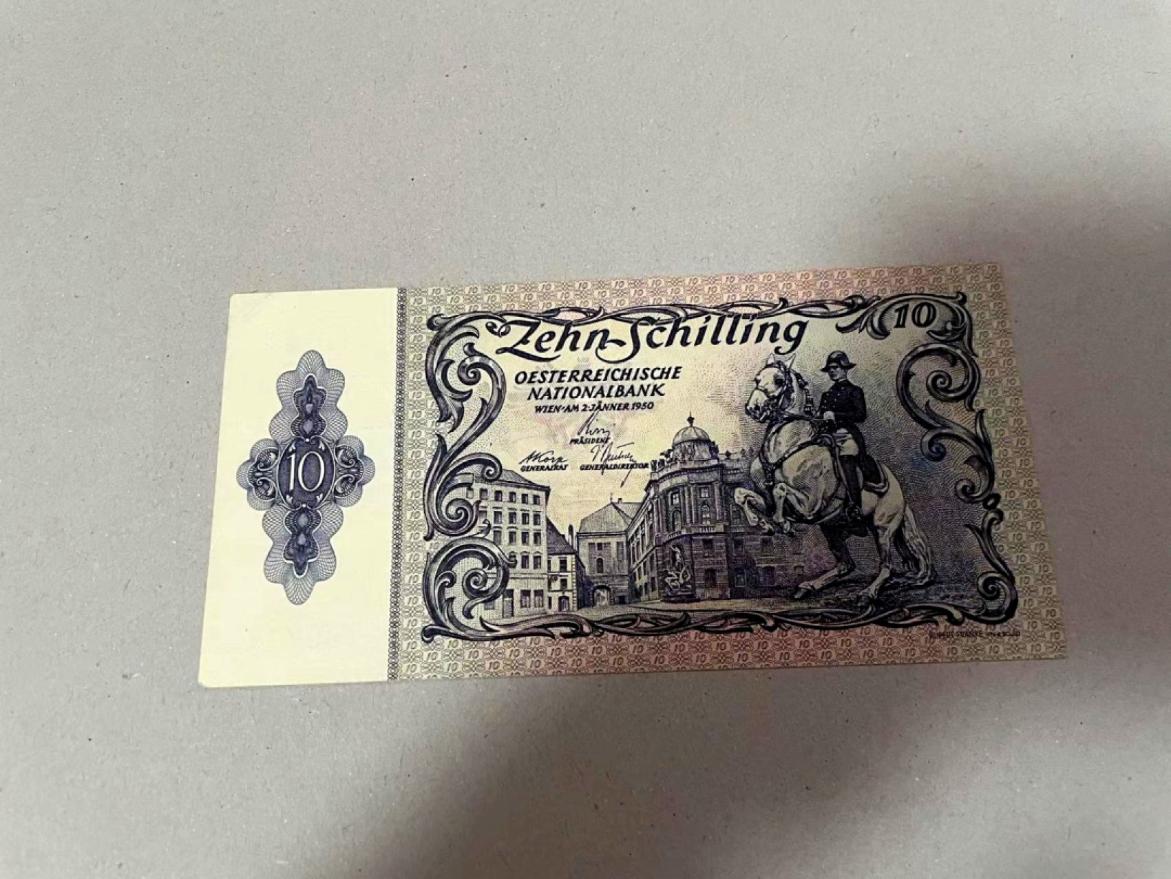 【Blue Auction】✨世界纸币精拍第221期 ——中秋前奏 奥地利 1950年10先令 AU品相 