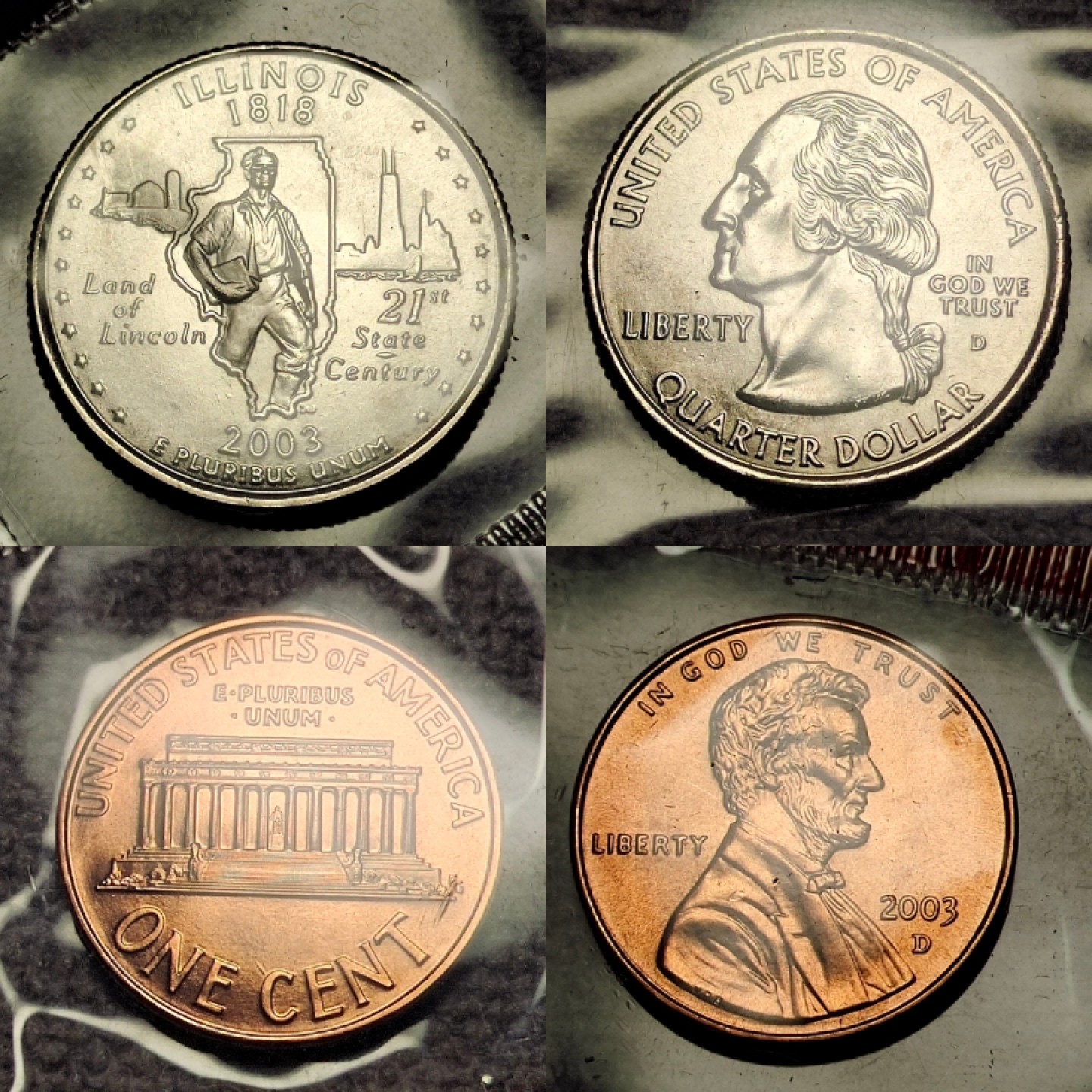 【丑猫0911】今晚7点整，自动快拍 03美国全套硬币(全新官封)-D厂