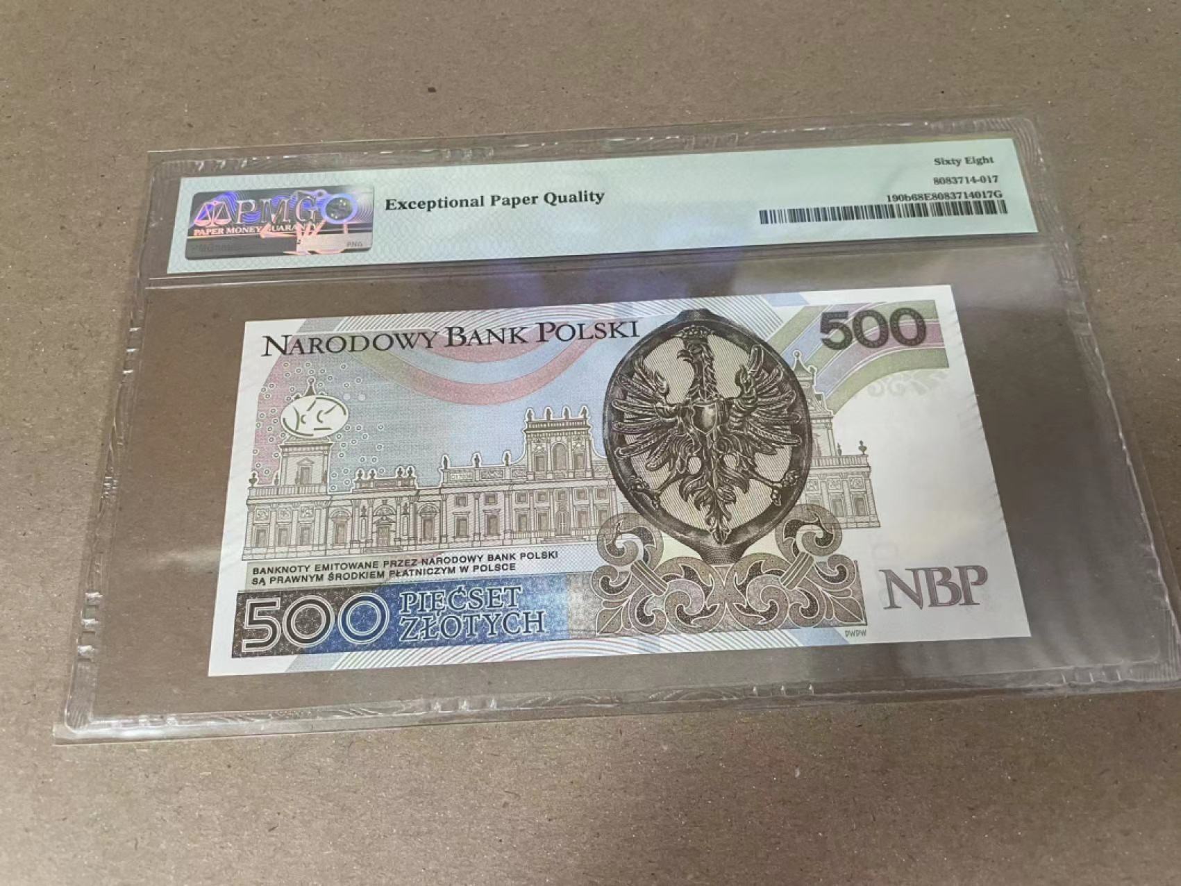 【Blue Auction】✨世界纸币精拍第221期 ——中秋前奏 波兰 2017年500扎罗提 PMG68EPQ 超高分