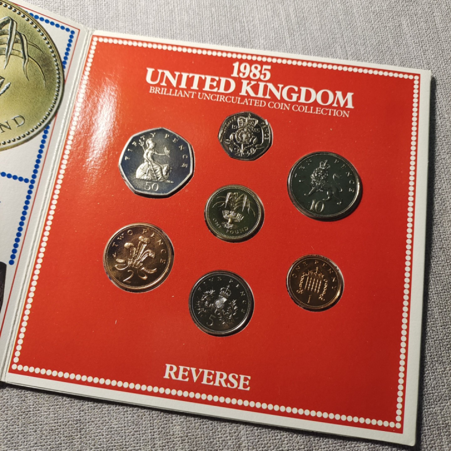 【丑猫0911】今晚7点整，自动快拍 85英国全套硬币(全新官封)