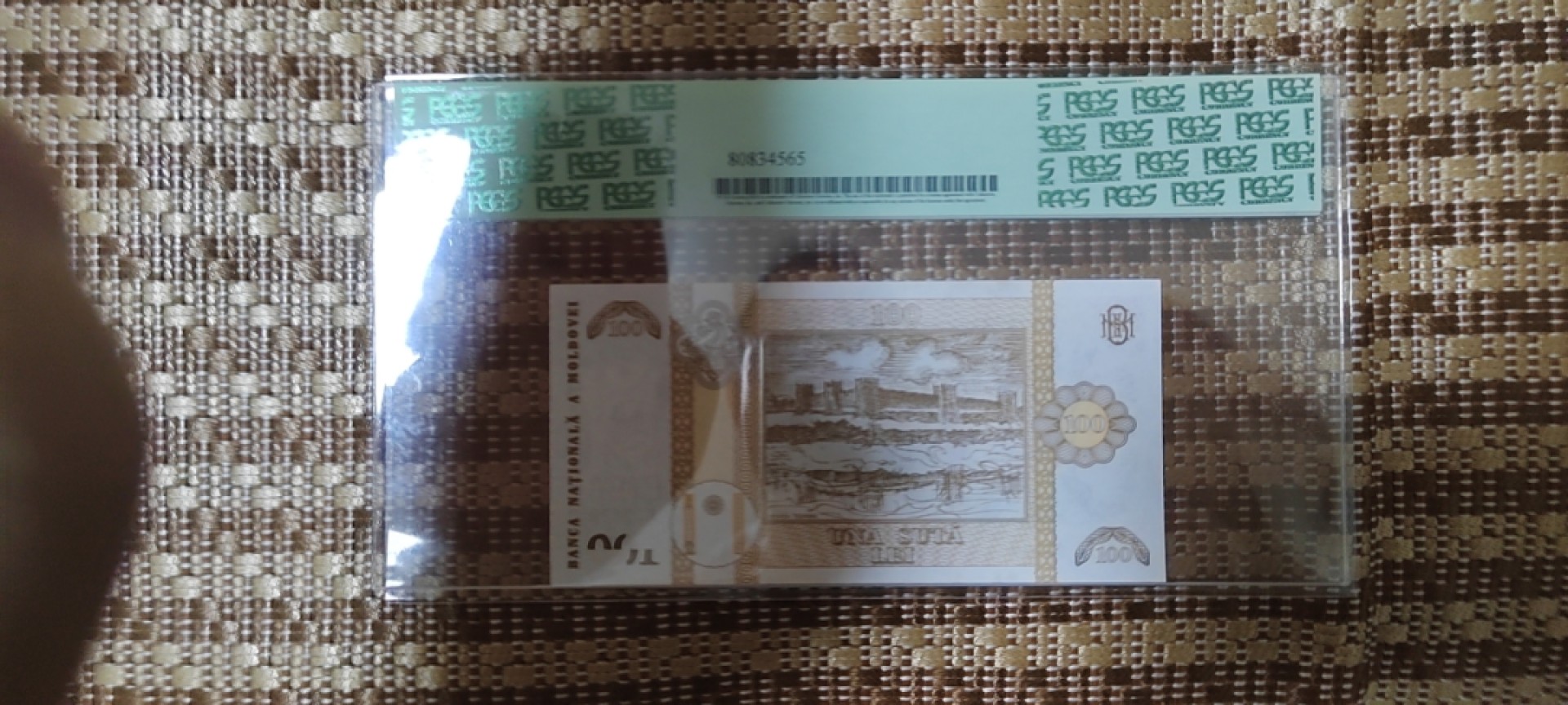 【Blue Auction】✨世界纸币精拍第221期 ——中秋前奏 摩尔多瓦 2015年100雷 PCGS68EPQ