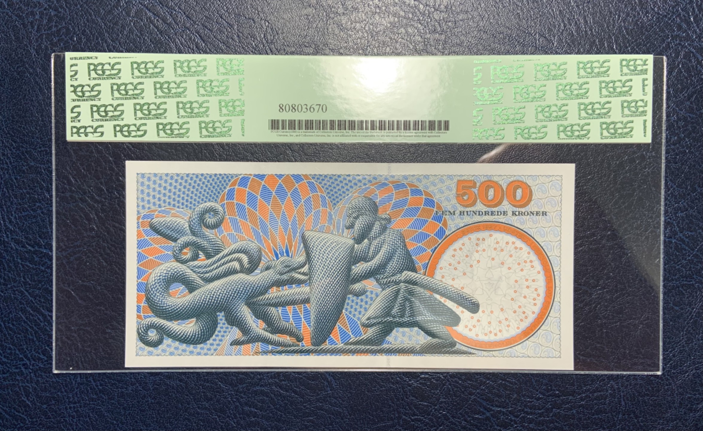 收藏联盟Quantum Auction 第189期中秋拍卖(已更新) 丹麦1997年500克朗 PCGS67 A0冠 物理学家波尔 小乱蛇号