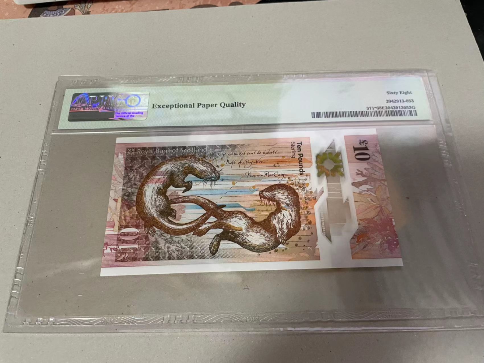 【Blue Auction】✨世界纸币精拍第221期 ——中秋前奏 【一组2张 无47】苏格兰 2016年10镑 AA冠&补号 PMG68EPQ 超高分