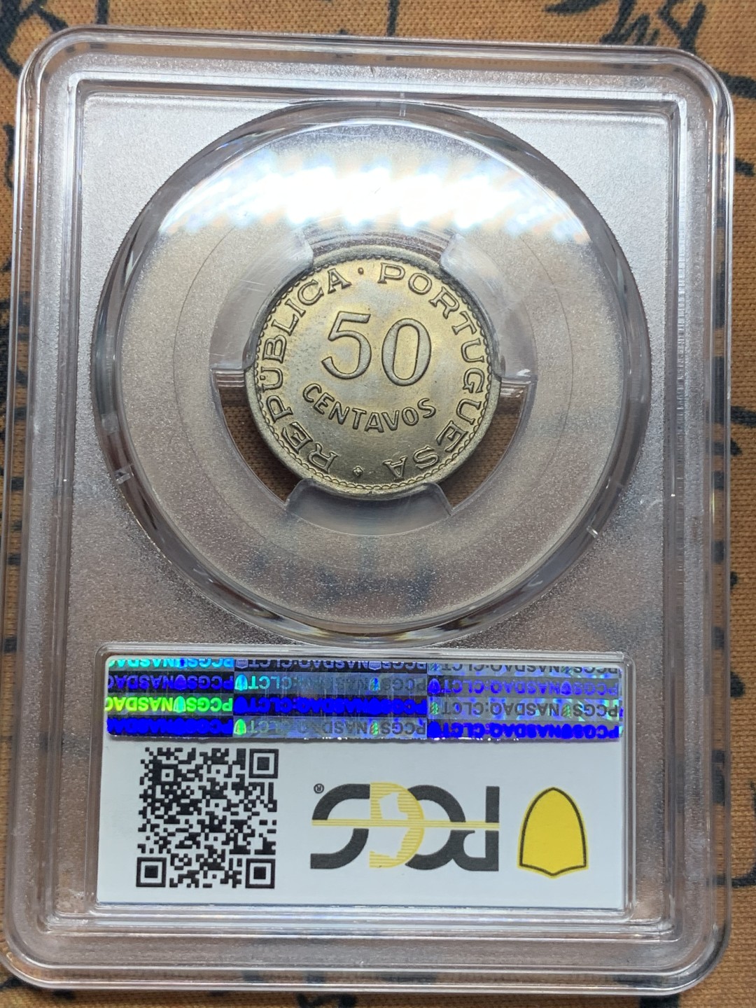 《竞宝斋》第93场-本周日，周一2场连拍（全场不限金额包邮） 高分亚军分 PCGS-MS66 葡属莫桑比克1950年50C镍币