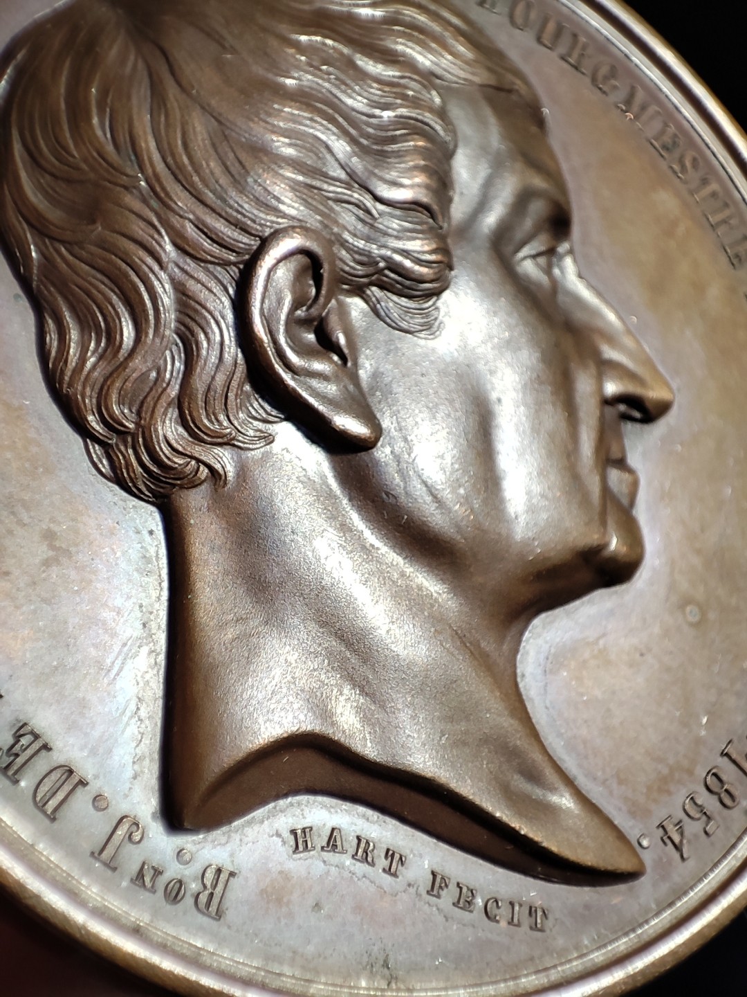 gush小明20220908周四 比利时1855大铜章 高浮雕，人物刻画立体逼真，品相不错