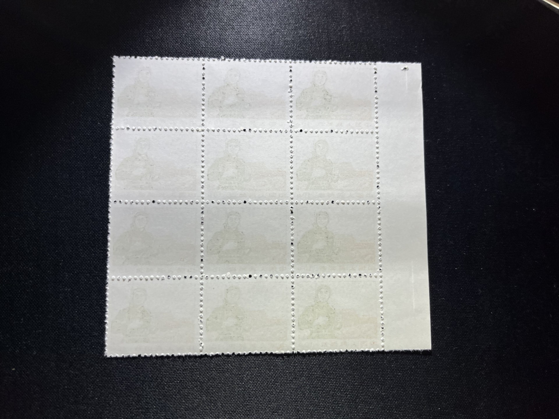 洪涛臻品 精选邮票限时拍卖第二十期 普无号  10分解放军新  3*4  12枚一组方连，大票面更漂亮，版撕嘎嘎绝，文革期间发行的唯一一套普票，特点非常鲜明，光芒四射，集邮册中不可缺少的一组，文革票人气足，潜力大，目前处于价值洼地，版撕精品小票多多益善，全品可评级，所有拍品包过灯，注意捡漏