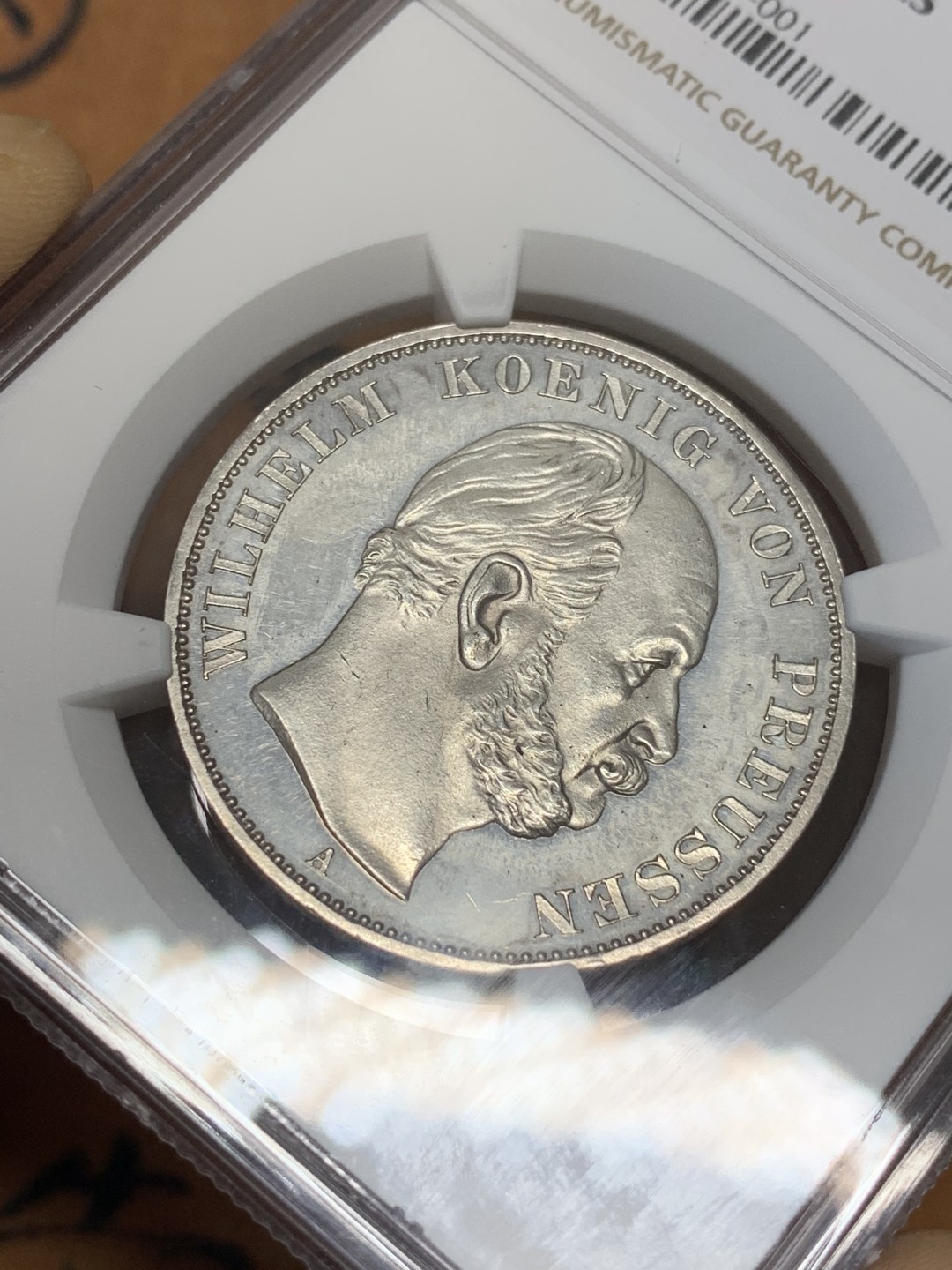 《竞宝斋》第93场-本周日，周一2场连拍（全场不限金额包邮） NGC-UNC 德国普鲁士 1871年 纪念普法战争胜利 1泰勒大银币