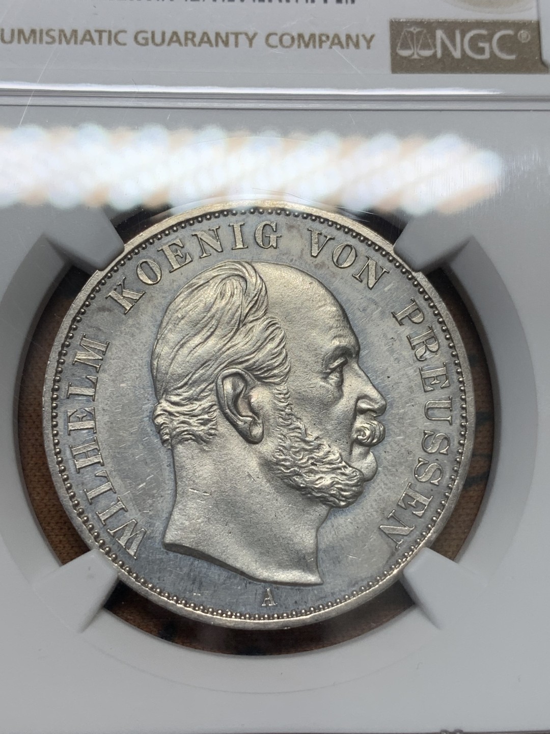 《竞宝斋》第93场-本周日，周一2场连拍（全场不限金额包邮） NGC-UNC 德国普鲁士 1871年 纪念普法战争胜利 1泰勒大银币