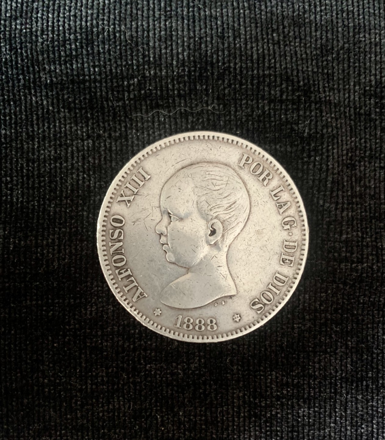 ⚜️圣域骑士收藏团之硬币散币专场 【总第8场】 欧洲 1888年西班牙🇪🇸 小光头国王 5比塞塔 特殊年份