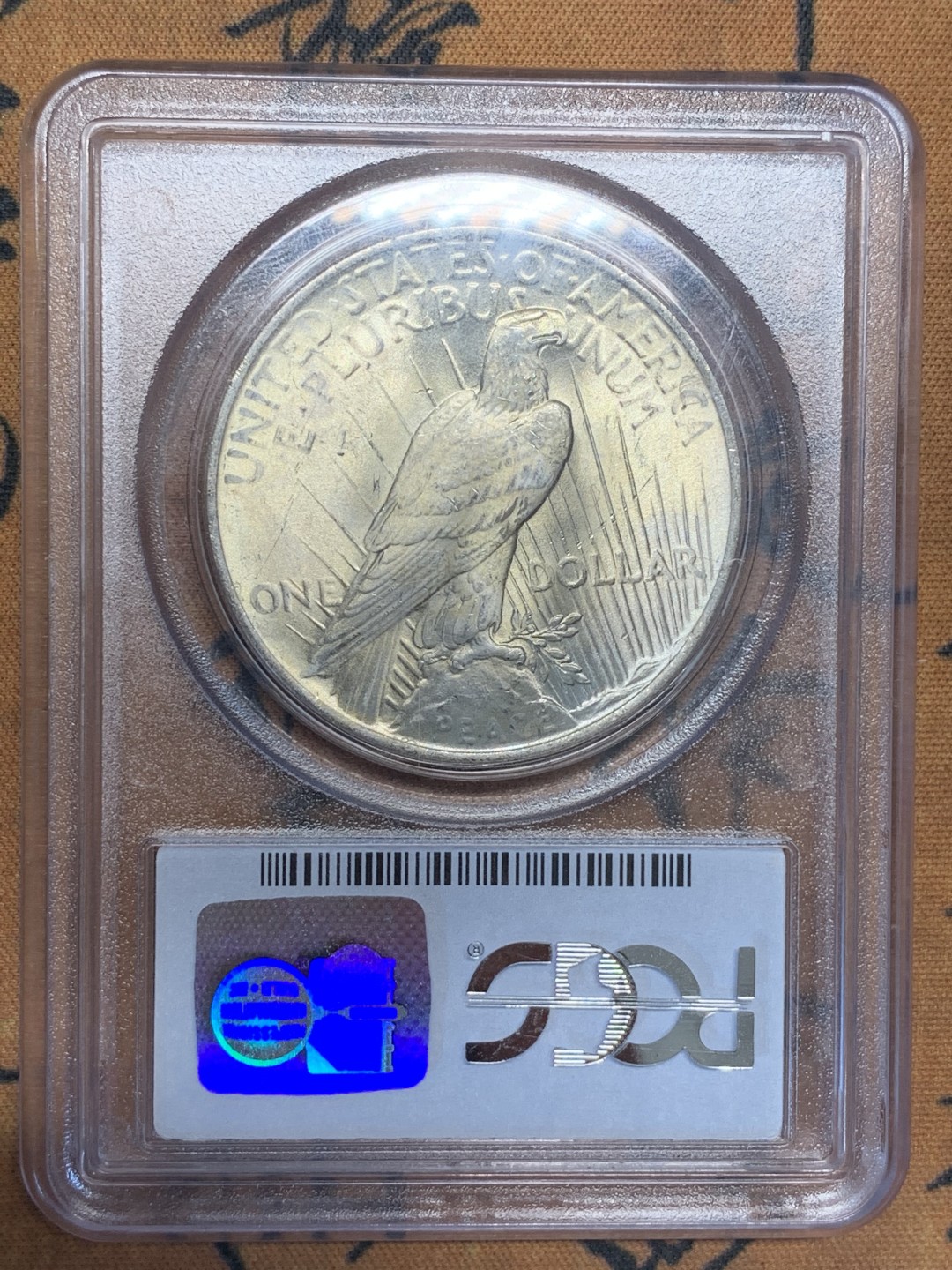 《竞宝斋》第93场-本周日，周一2场连拍（全场不限金额包邮） PCGS-MS64 老盒美国1922 和平壹圆银币