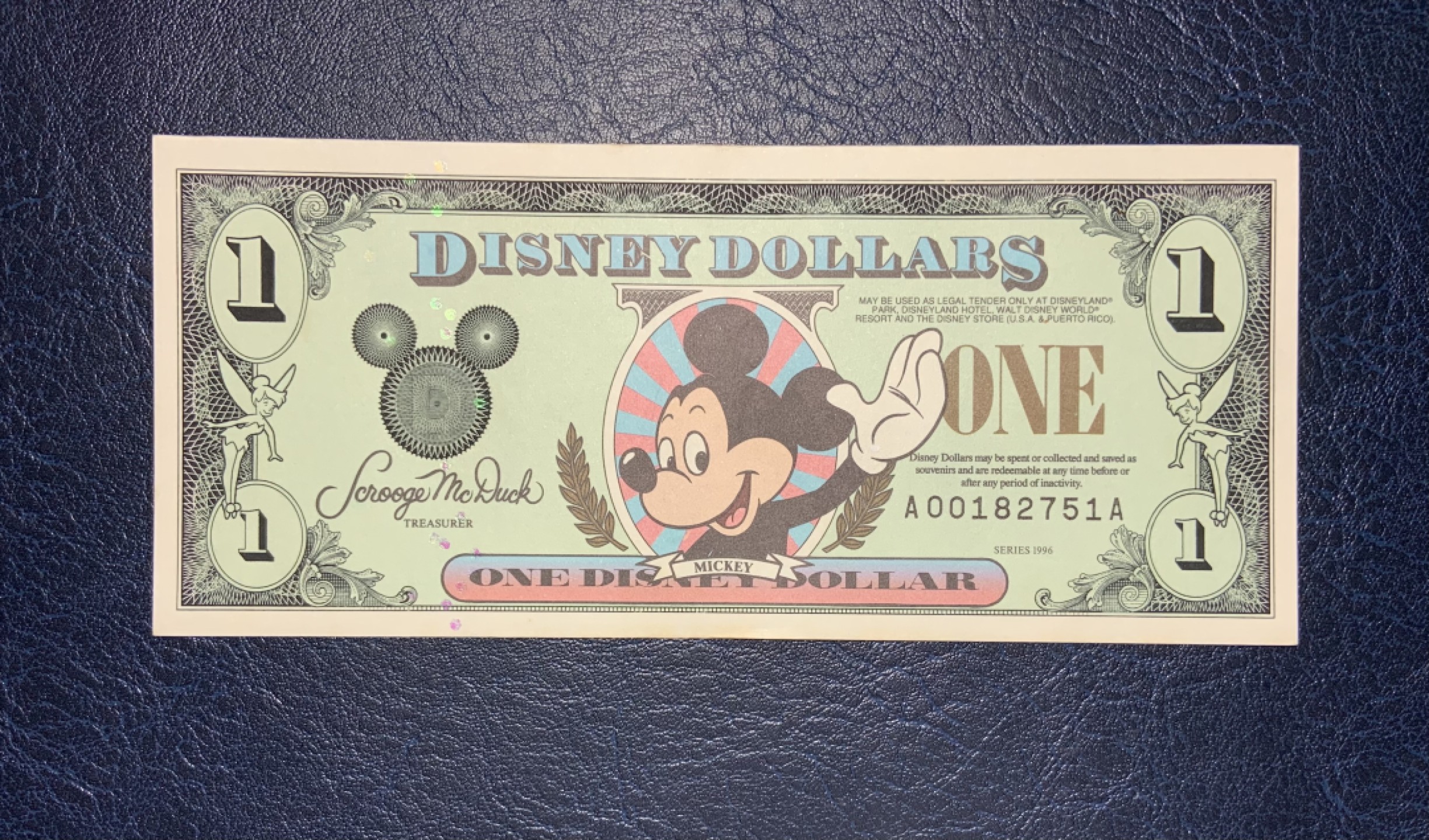 收藏联盟Quantum Auction 第189期中秋拍卖(已更新) 迪士尼1996年1元 品相全新UNC- 稀少年份 有黄