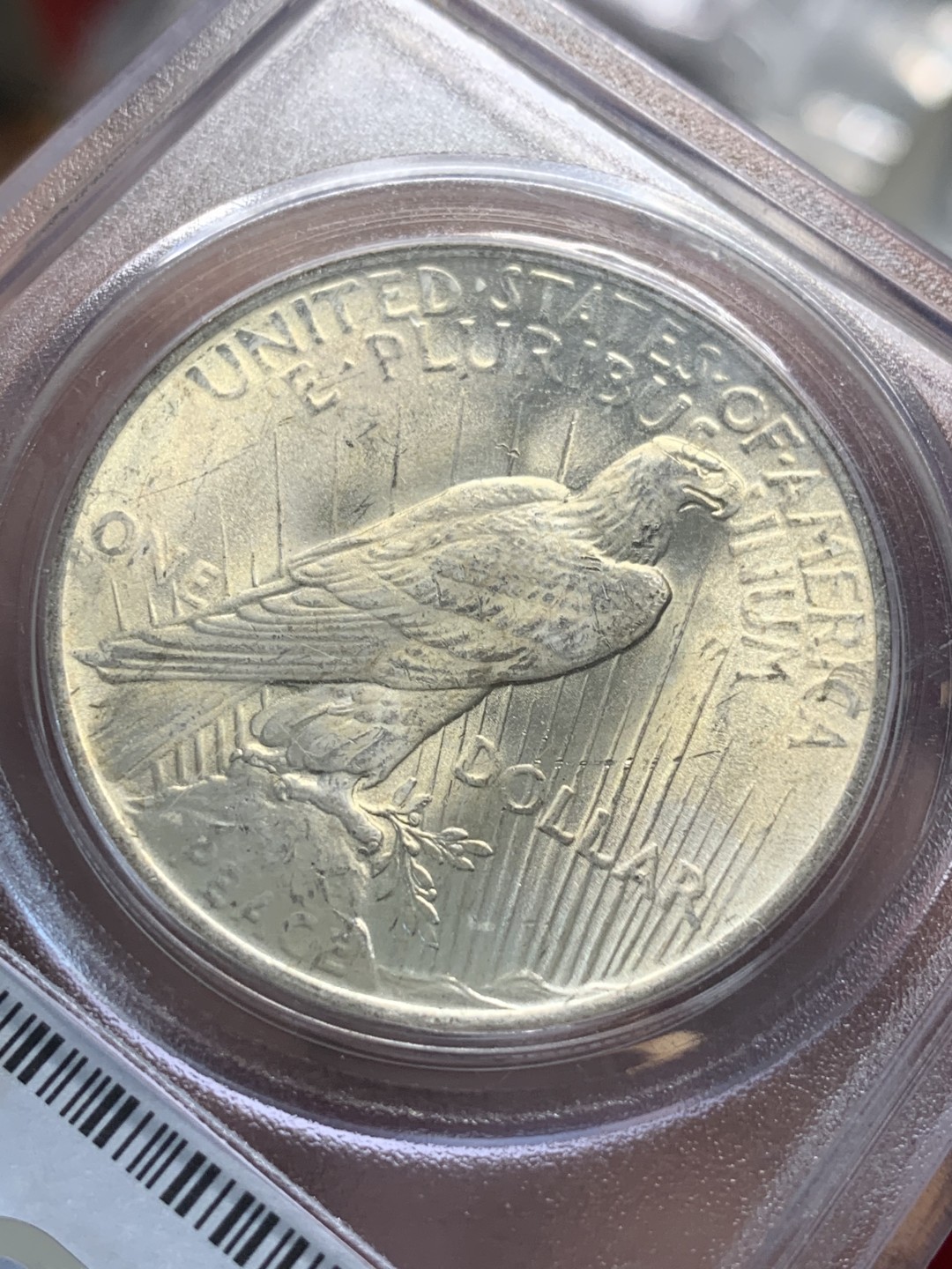 《竞宝斋》第93场-本周日，周一2场连拍（全场不限金额包邮） PCGS-MS64 老盒美国1922 和平壹圆银币