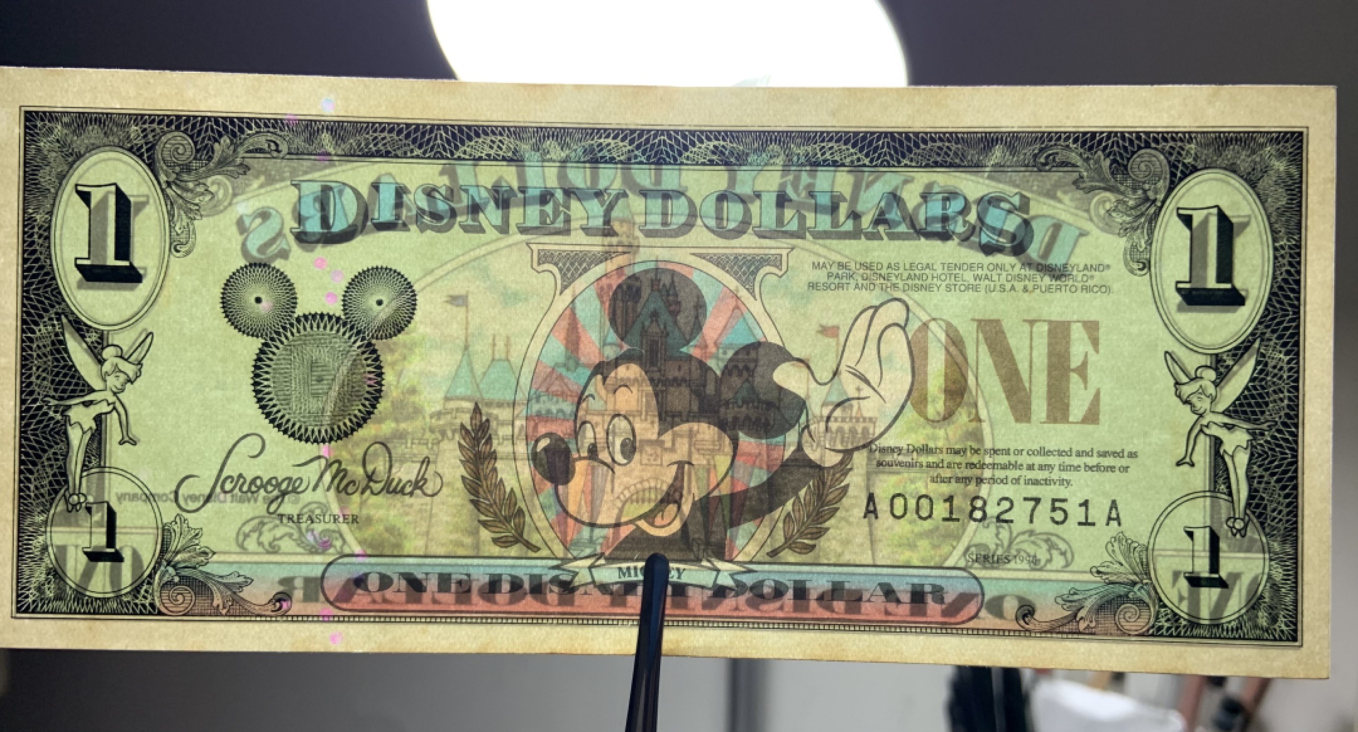 收藏联盟Quantum Auction 第189期中秋拍卖(已更新) 迪士尼1996年1元 品相全新UNC- 稀少年份 有黄