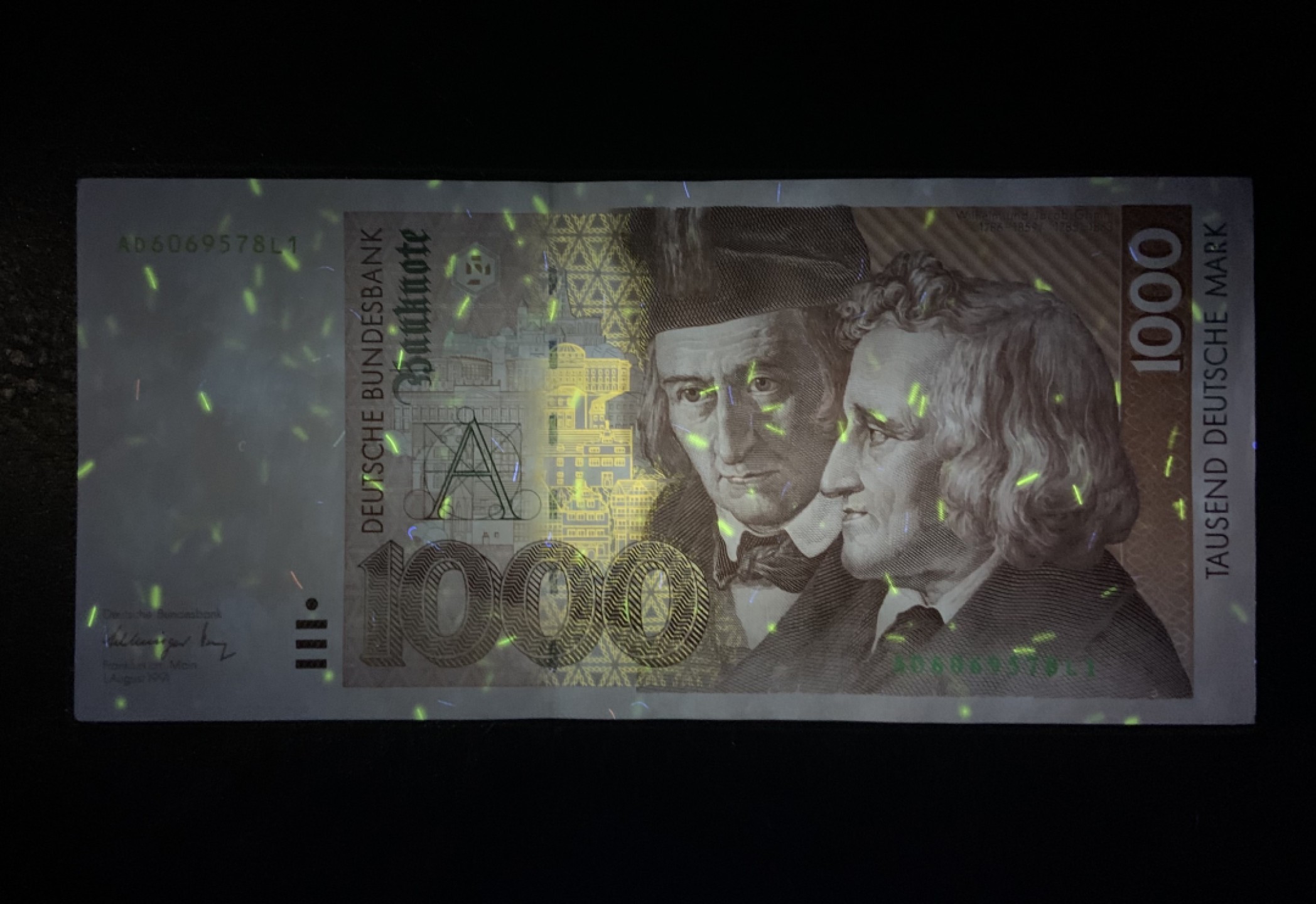 收藏联盟Quantum Auction 第189期中秋拍卖(已更新) 德国联邦1991年1000马克 非全新的 品相AU- 格林兄弟