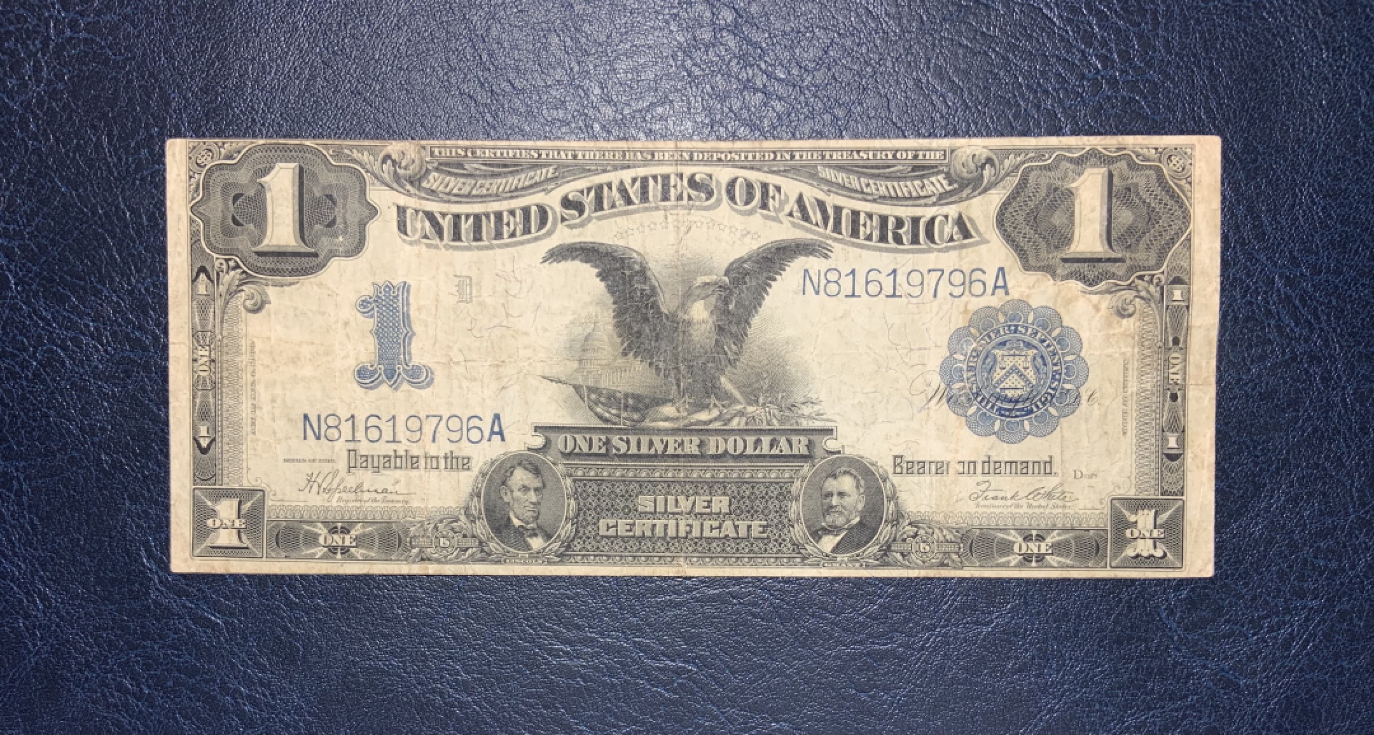 收藏联盟Quantum Auction 第189期中秋拍卖(已更新) 美国1899年1美元银币券 非全新 品相如图 老美元