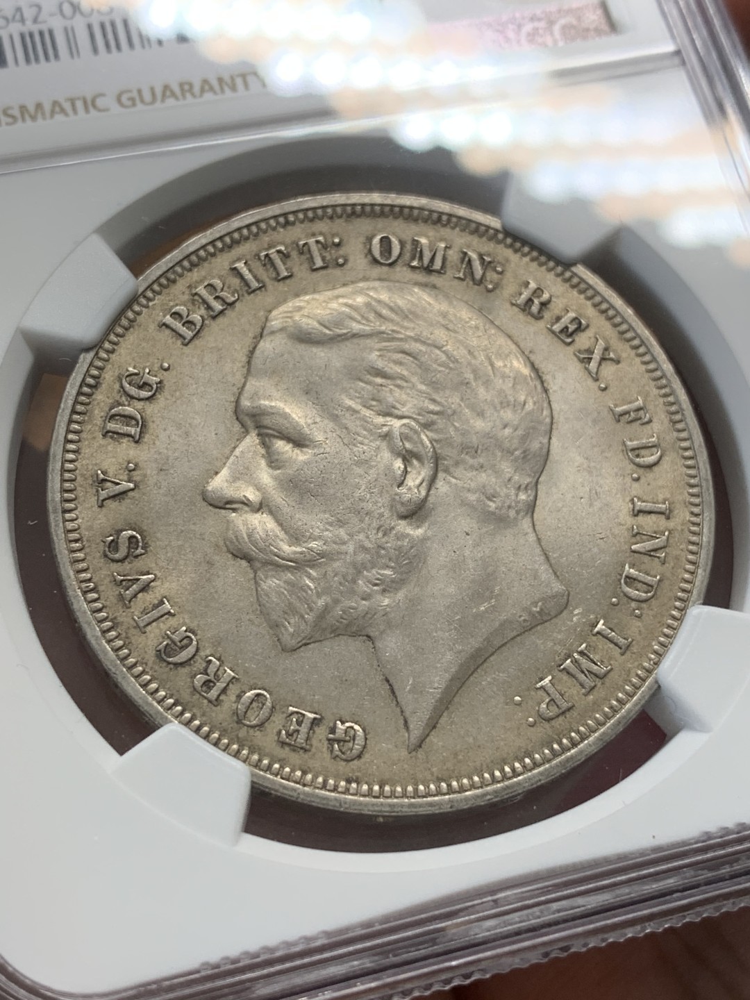 《竞宝斋》第93场-本周日，周一2场连拍（全场不限金额包邮） NGC-MS64 英国1935年乔治五世木马剑1克朗大银币