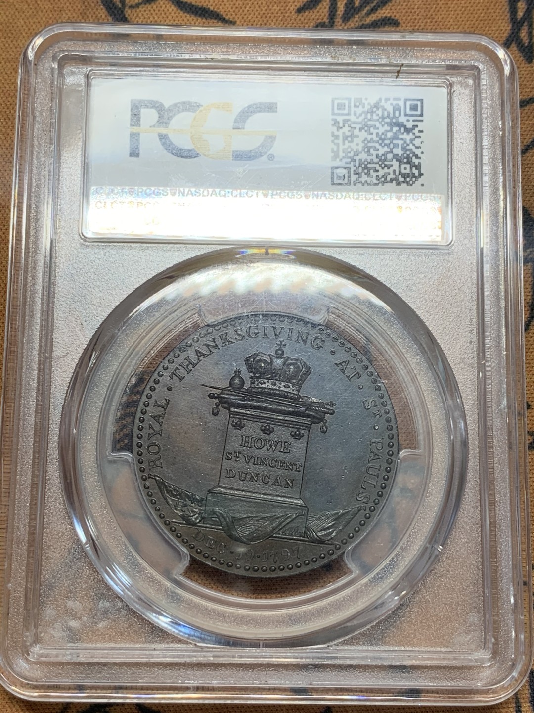 《竞宝斋》第93场-本周日，周一2场连拍（全场不限金额包邮） NGC-MS65 1797 英国高分乔治三世1便士代币 接近精制工艺