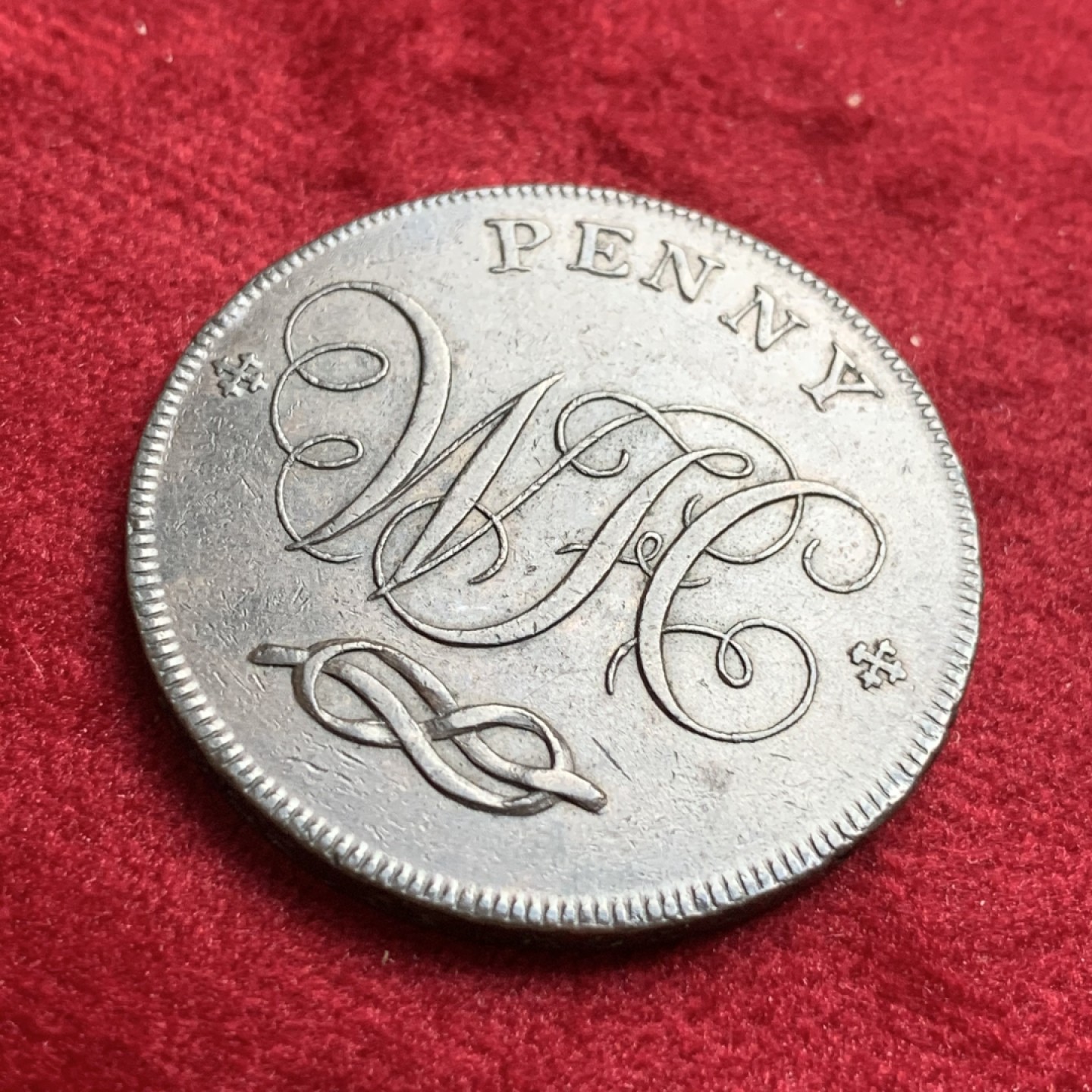 《竞宝斋》第93场-本周日，周一2场连拍（全场不限金额包邮） 1803年英国斯塔福德1便士TOKEN，非常厚重的早期英国便士