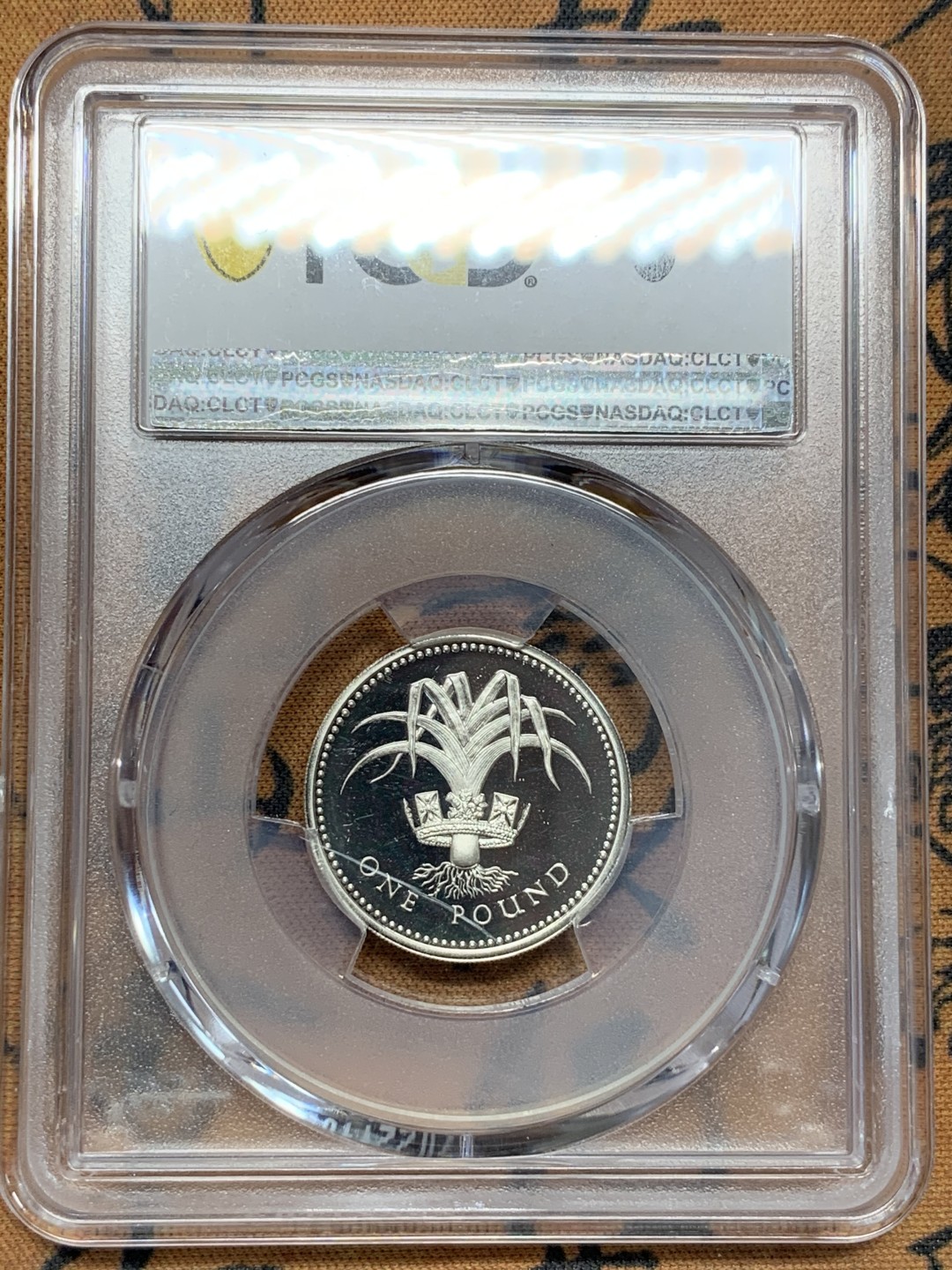 《竞宝斋》第93场-本周日，周一2场连拍（全场不限金额包邮） PCGS PR69DCAM 1985年英国精制1磅银币 完美无瑕 冠军分！