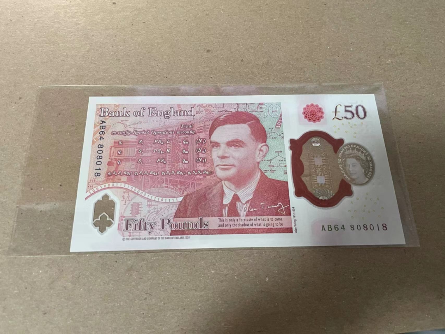 【Blue Auction】✨世界纸币精拍第222期 ——冠军舍那 【靓号808018】英国 新版50镑 全新UNC 塑料钞